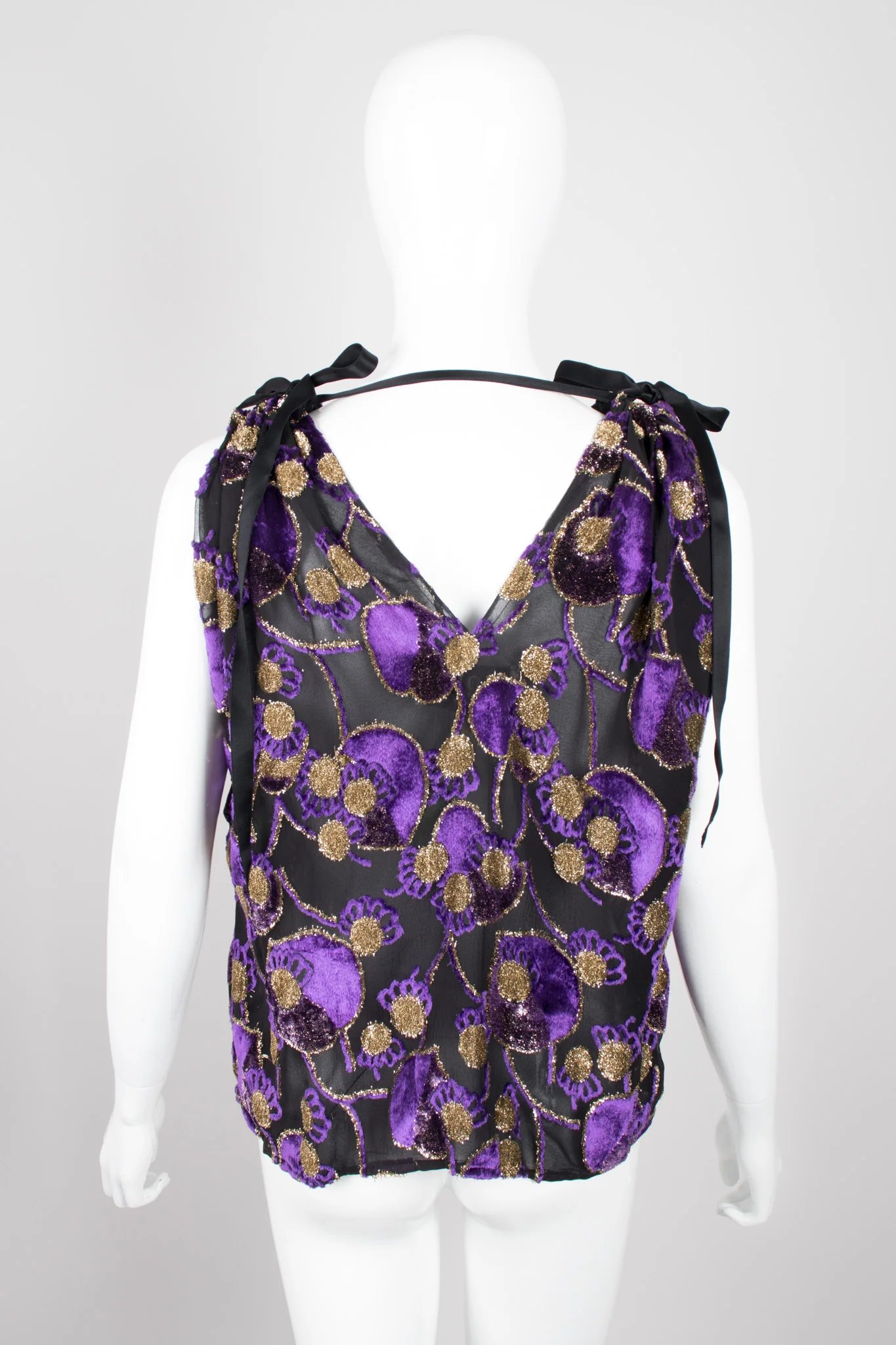 Sheer Lamé Velvet Top & Skirt Set - Image 18