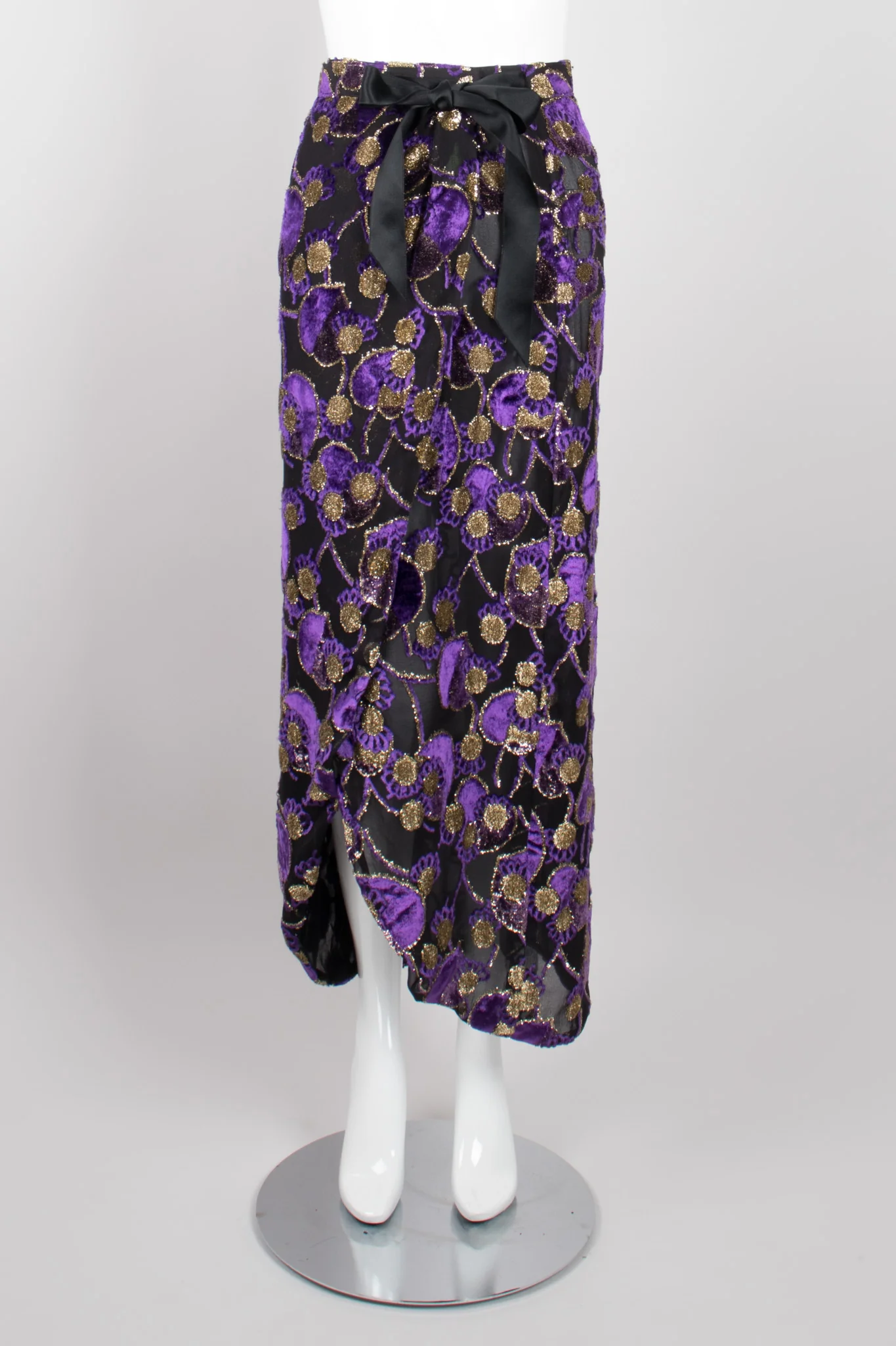 Sheer Lamé Velvet Top & Skirt Set - Image 19