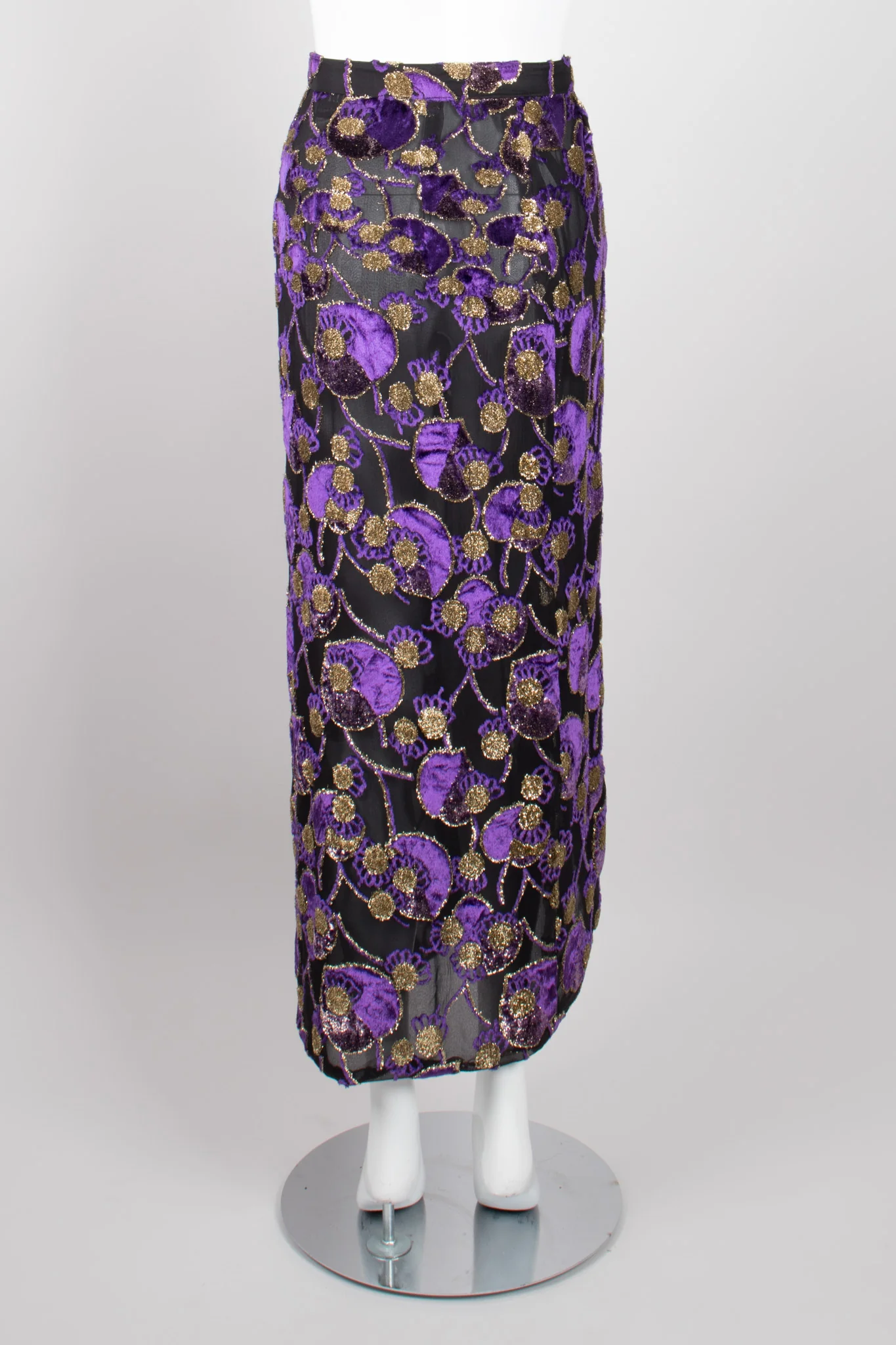 Sheer Lamé Velvet Top & Skirt Set - Image 21