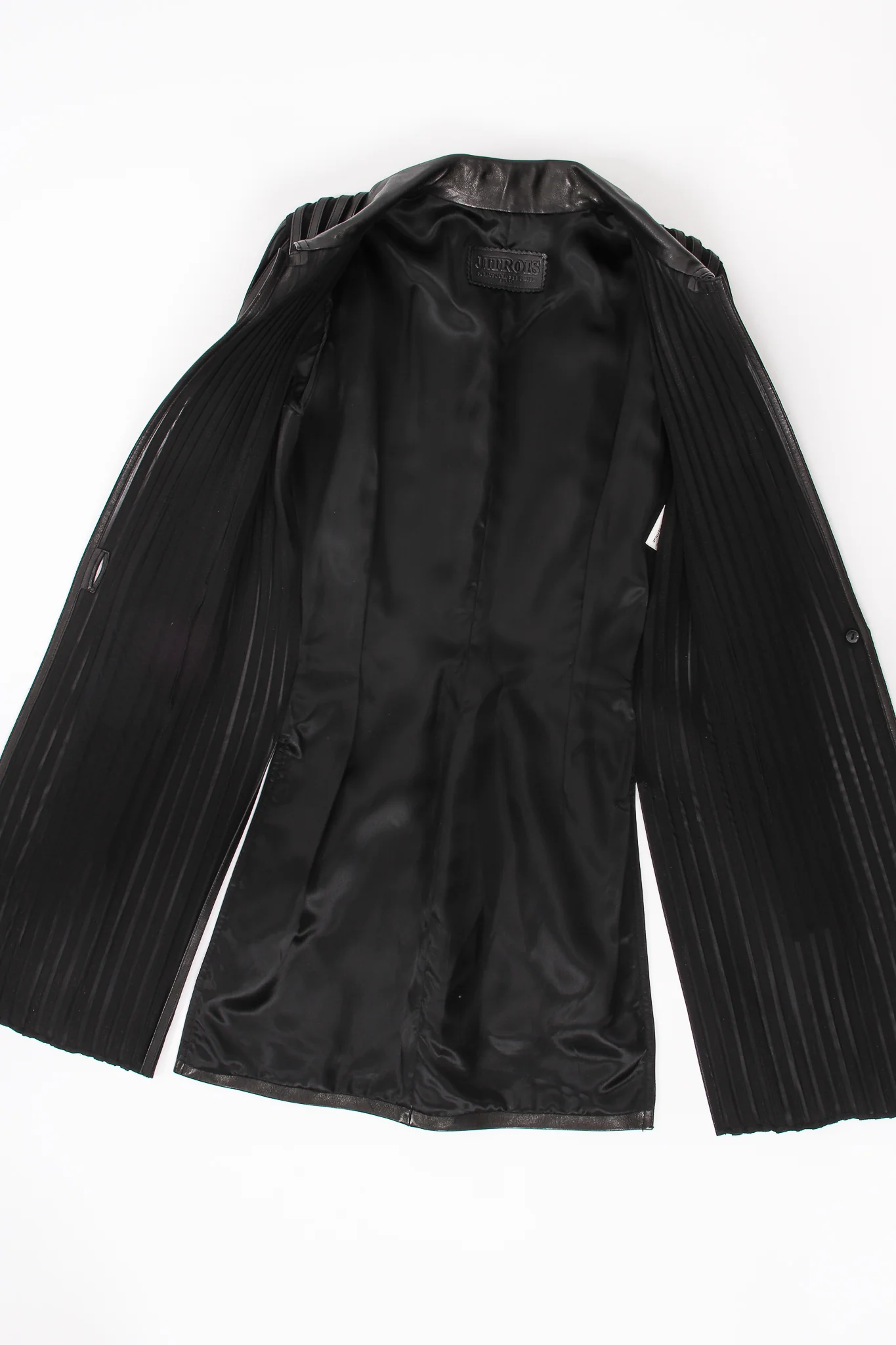 Sheer Leather Striped Jacket & Skirt Set - Image 17