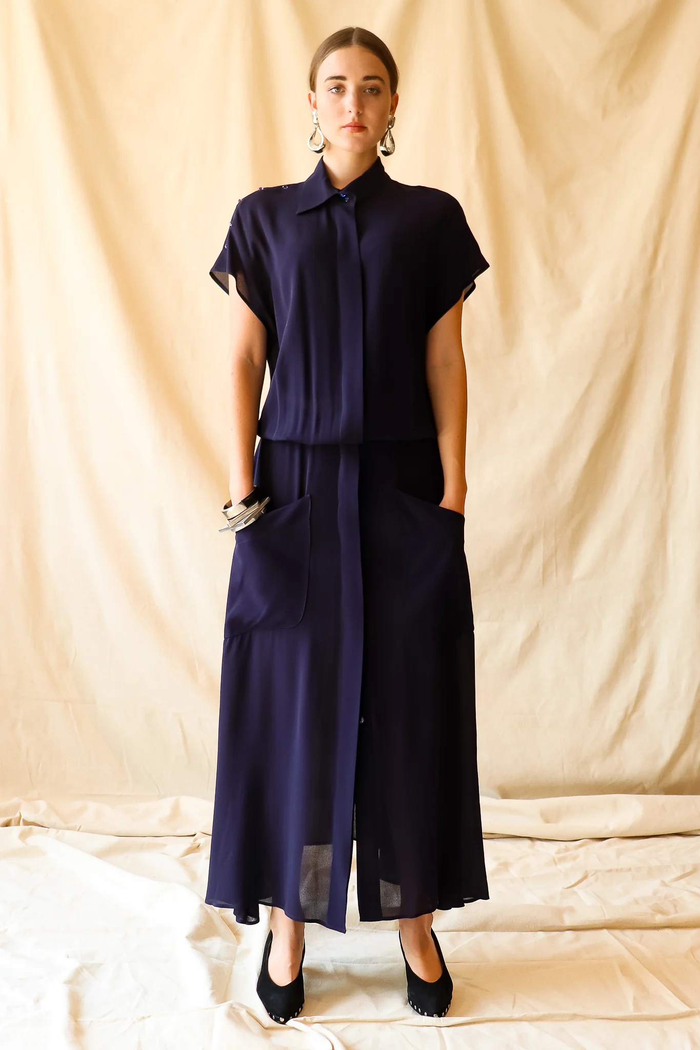 Sheer Longline Shirt Dress - Image 3