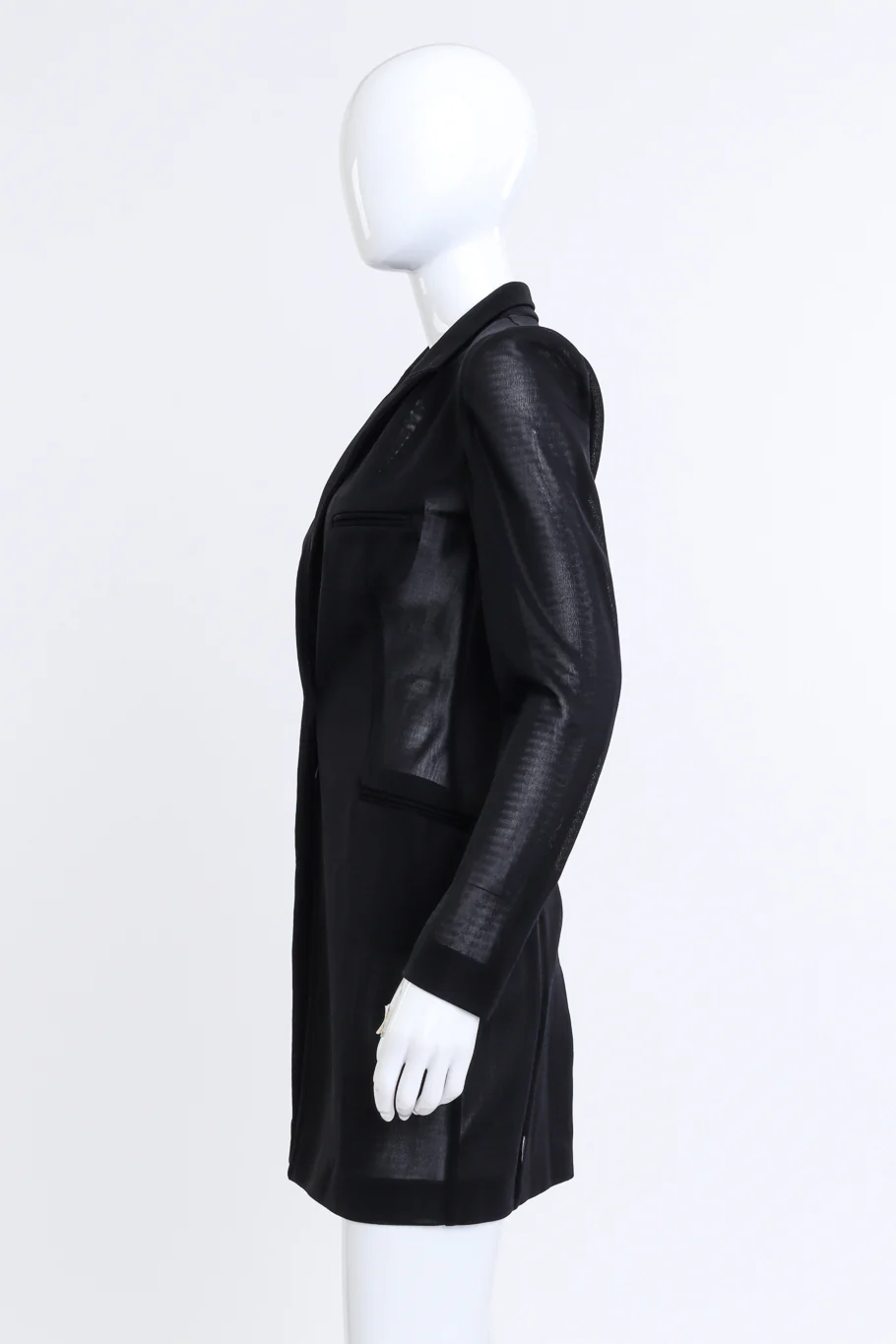 Sheer Mesh Longline Jacket - Image 2