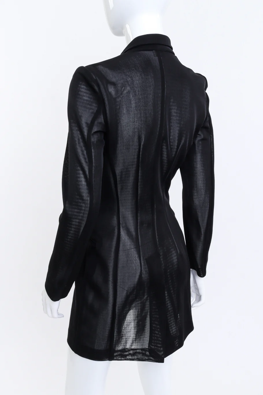 Sheer Mesh Longline Jacket - Image 4