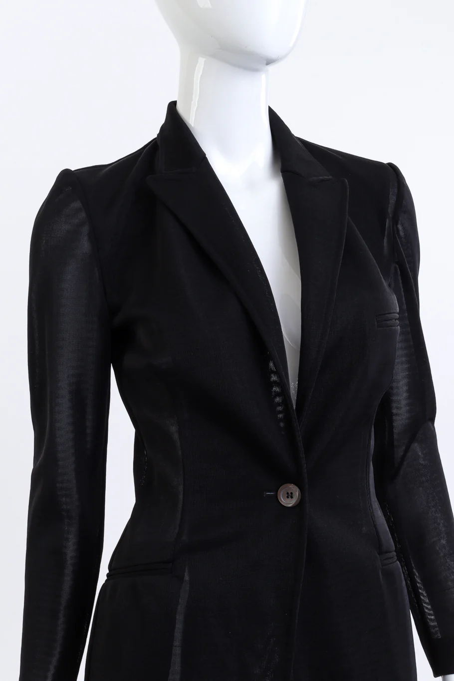 Sheer Mesh Longline Jacket - Image 5