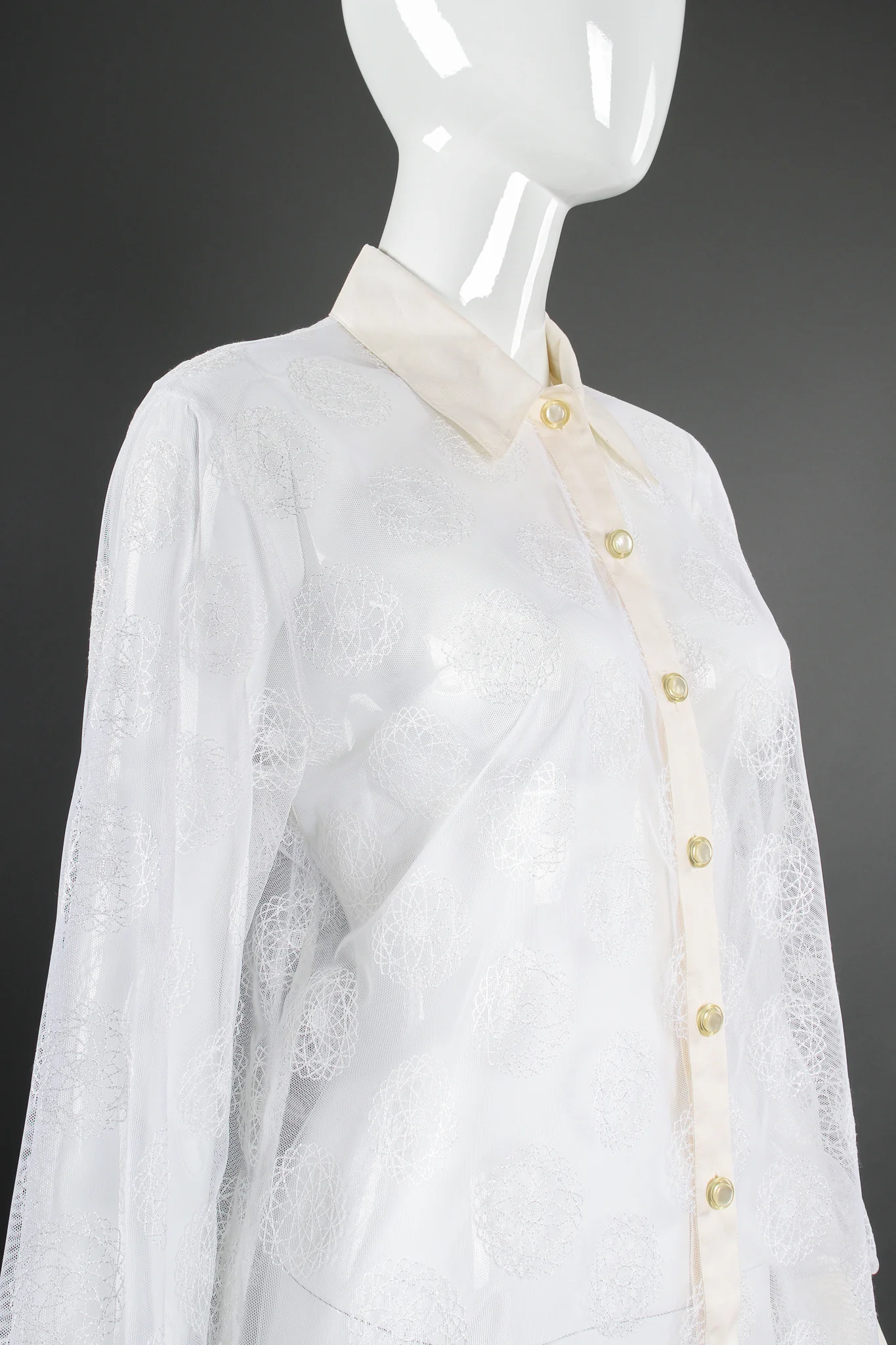 Sheer Mesh Spirograph Shirt - Image 4