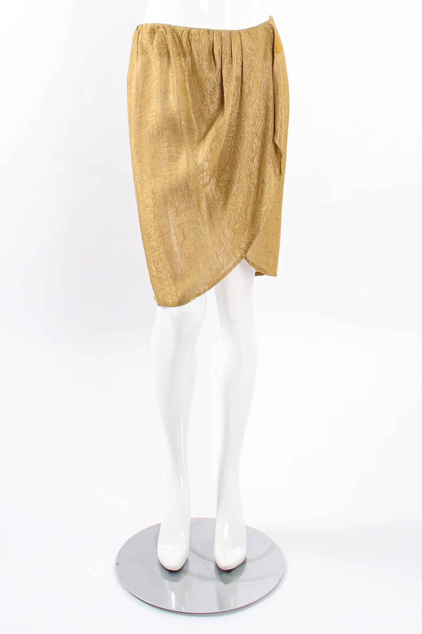 Sheer Metallic Jacket & Wrap Skirt Set - Image 15