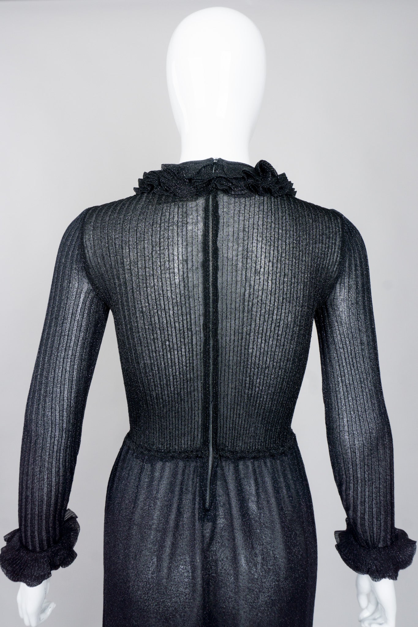 Sheer Metallic Knit Dress - Image 6