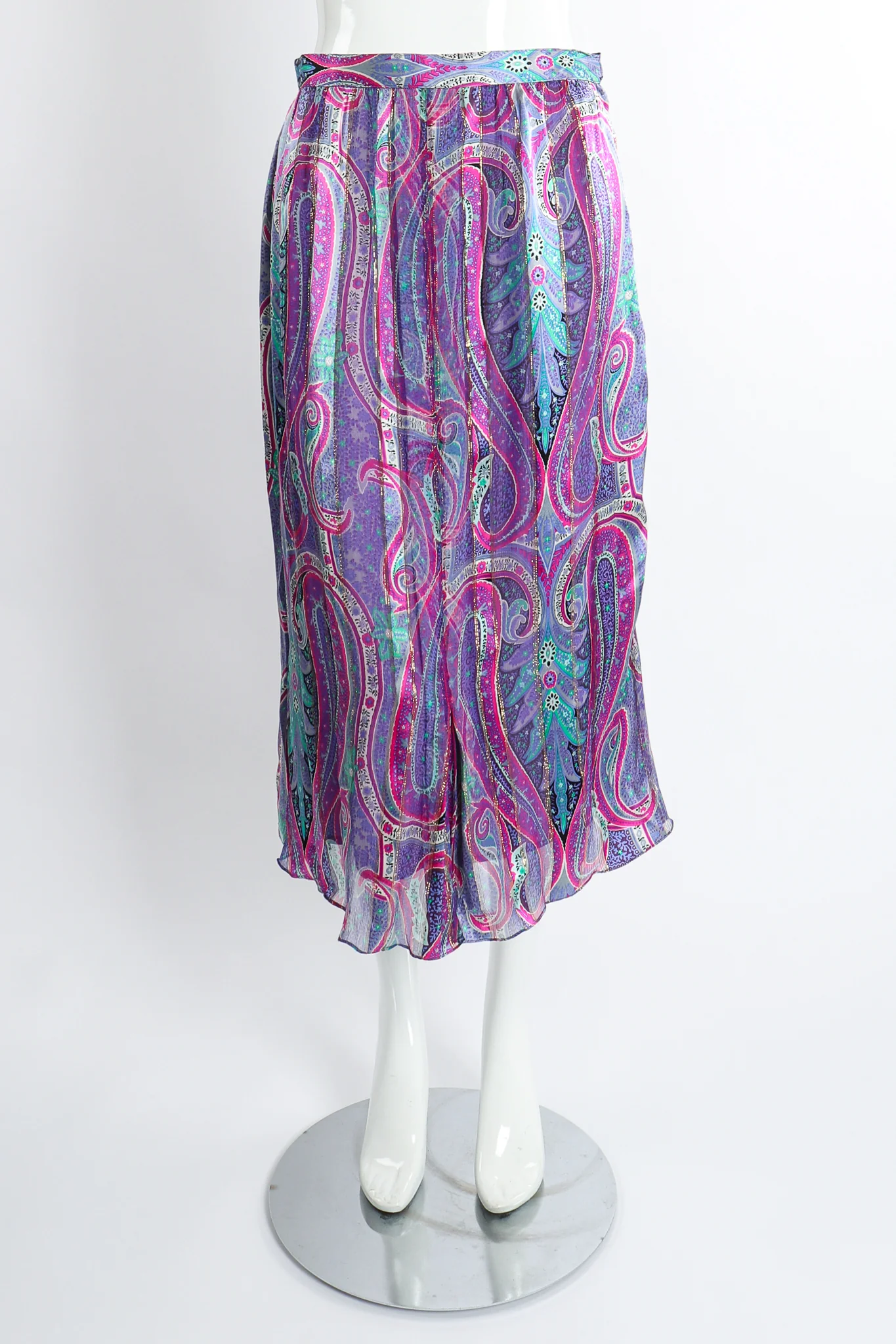 Sheer Paisley Blouse & Skirt Set - Image 15