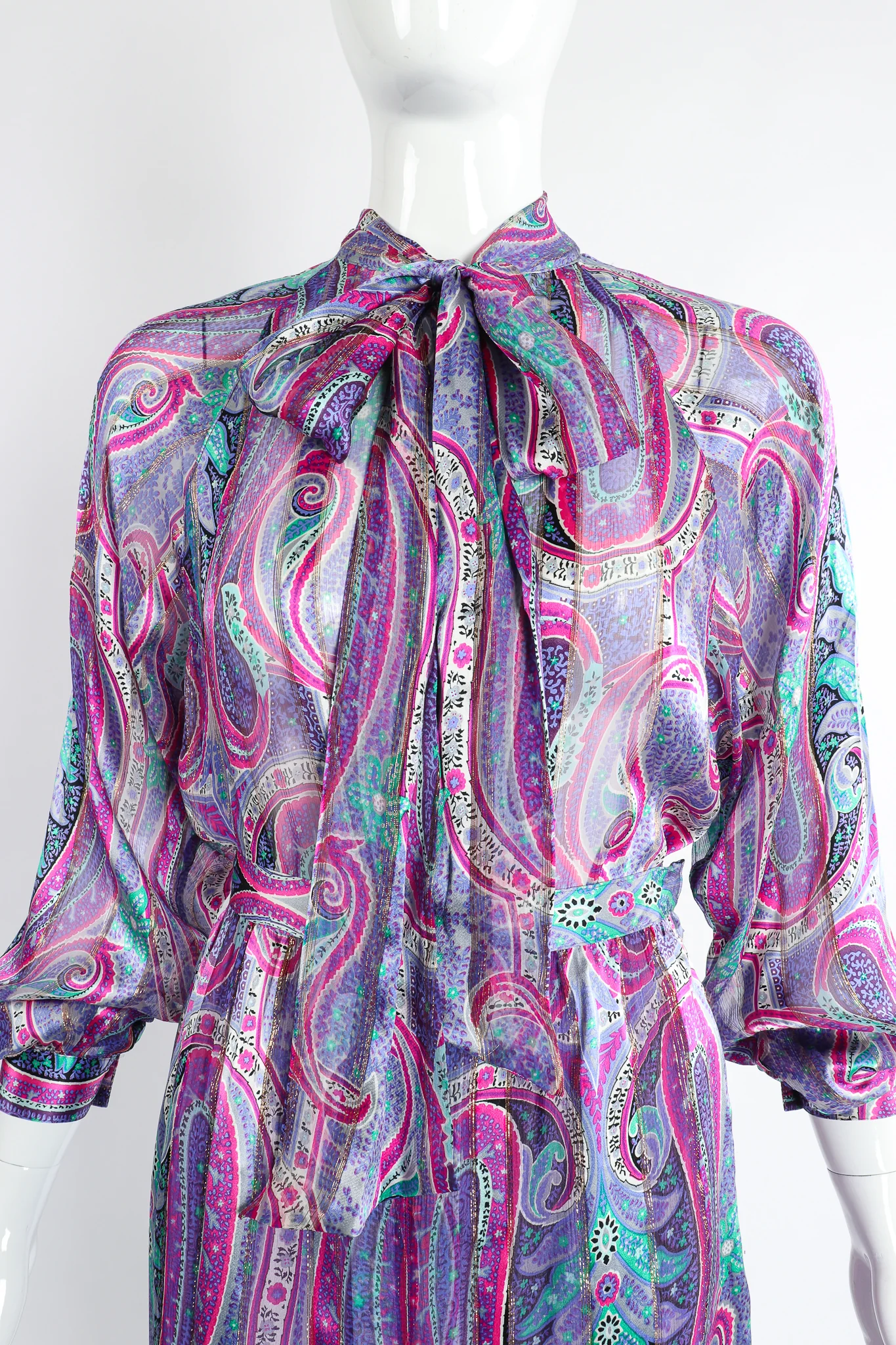 Sheer Paisley Blouse & Skirt Set - Image 2