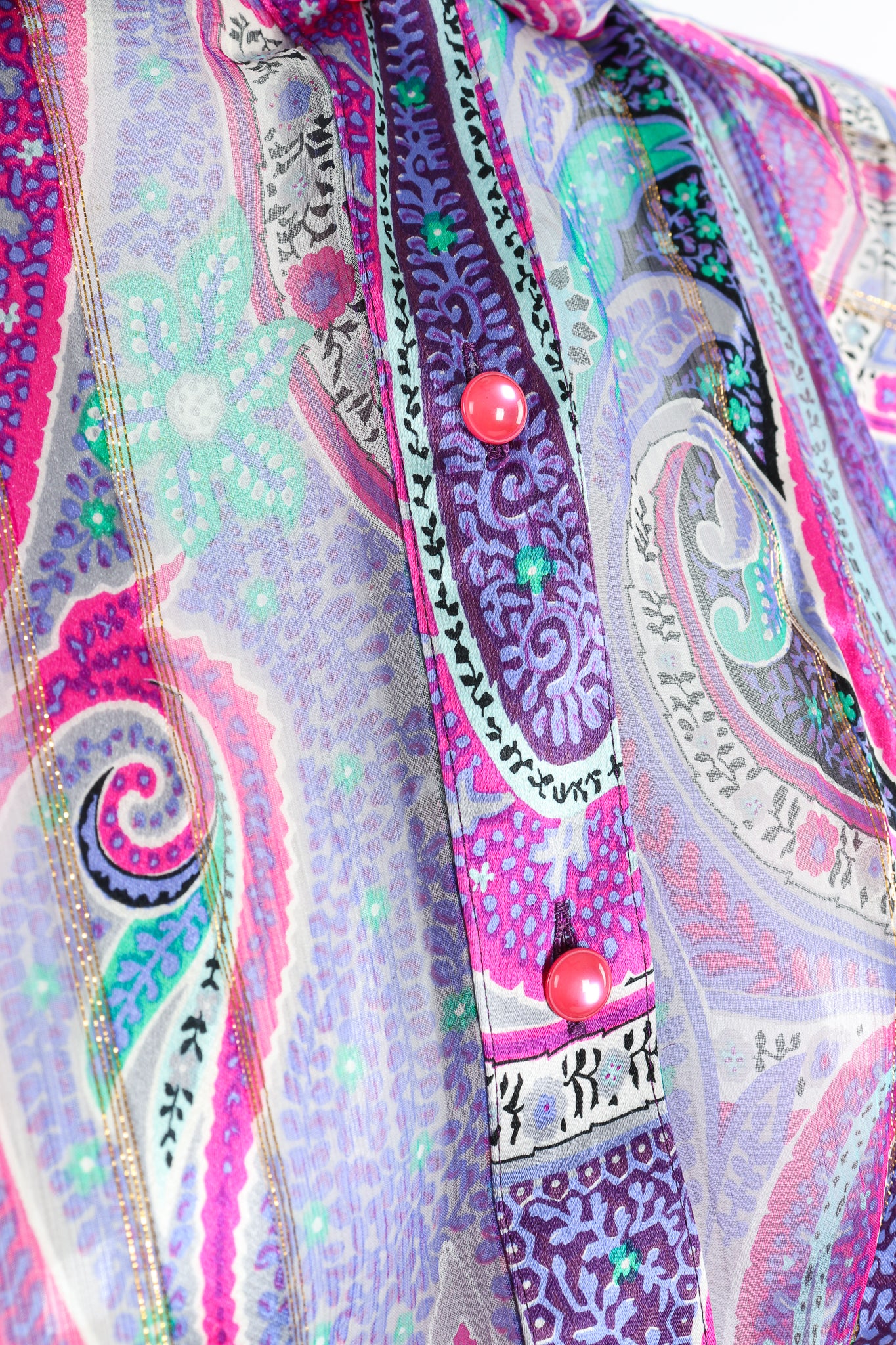 Sheer Paisley Blouse & Skirt Set - Image 3