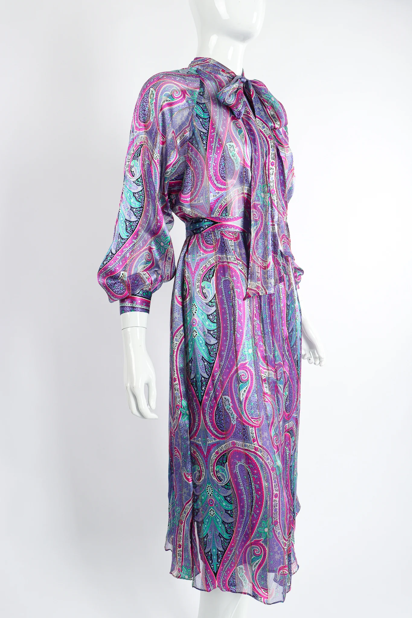 Sheer Paisley Blouse & Skirt Set - Image 5
