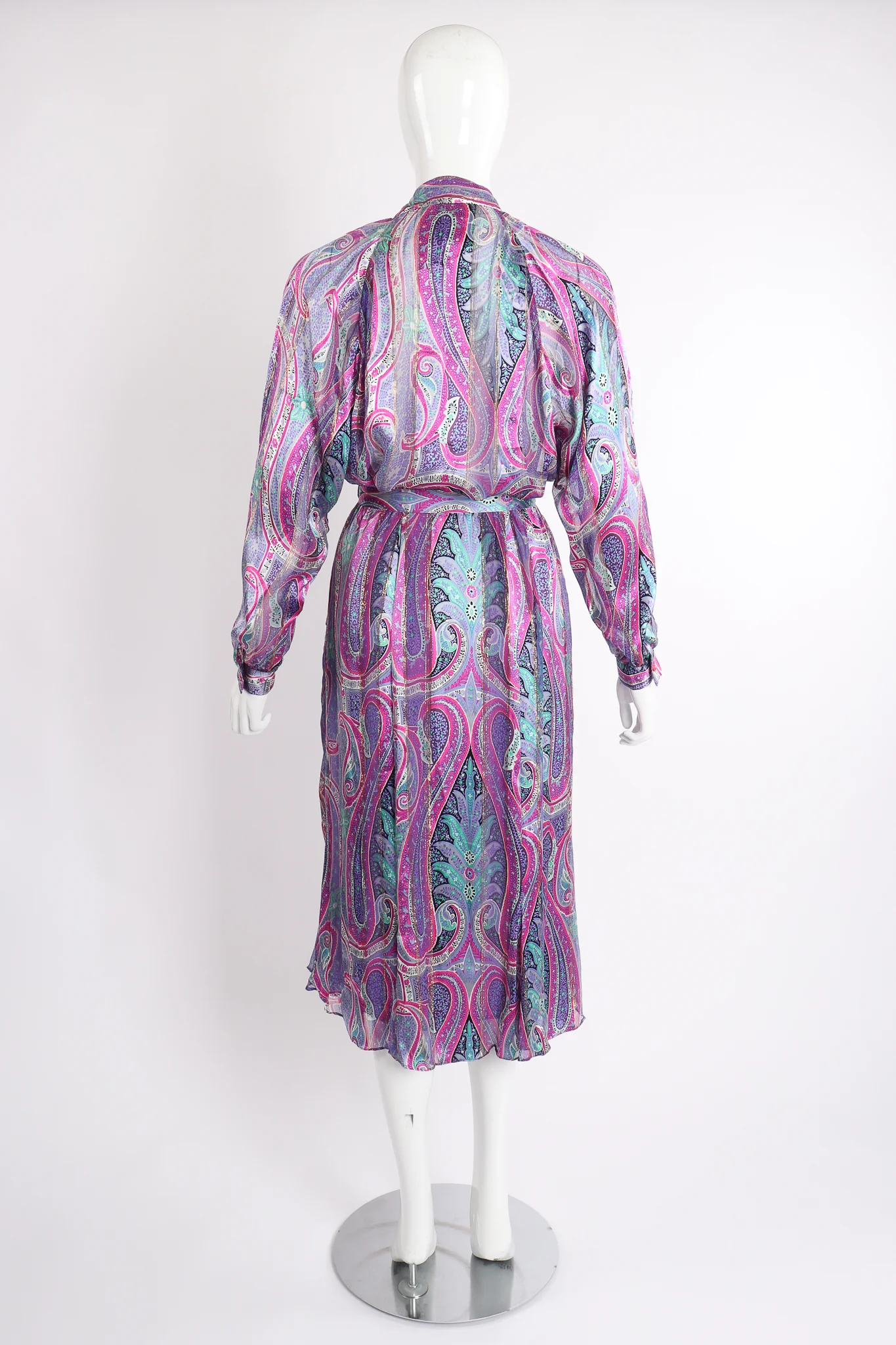 Sheer Paisley Blouse & Skirt Set - Image 8