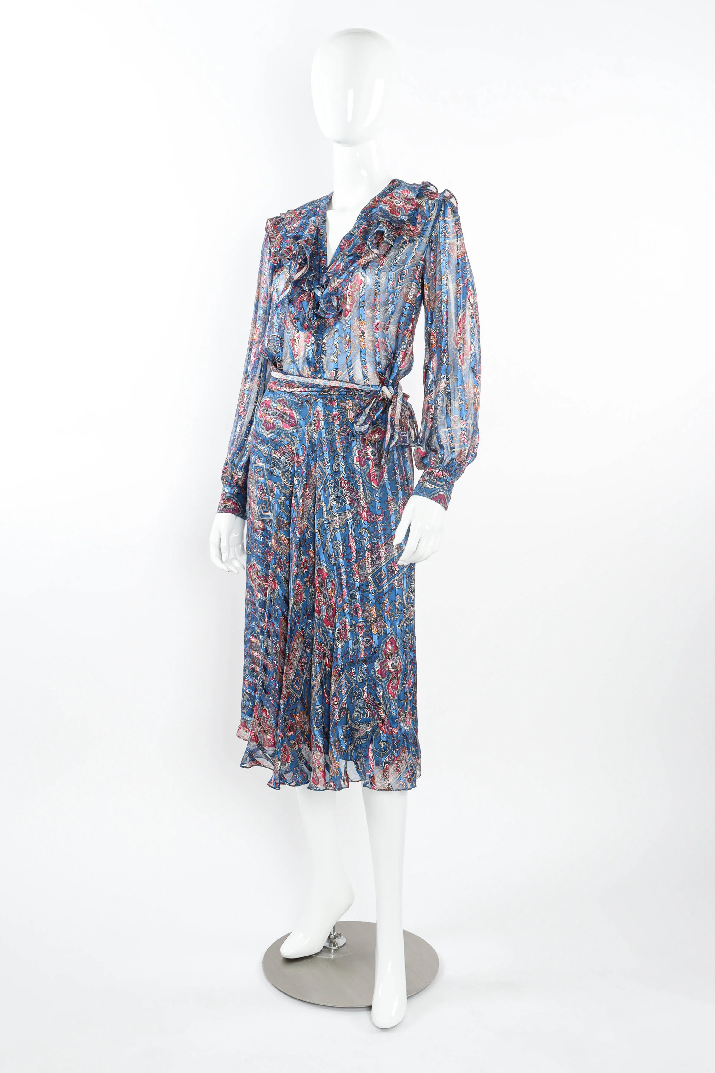 Sheer Paisley Top & Skirt Set - Image 3