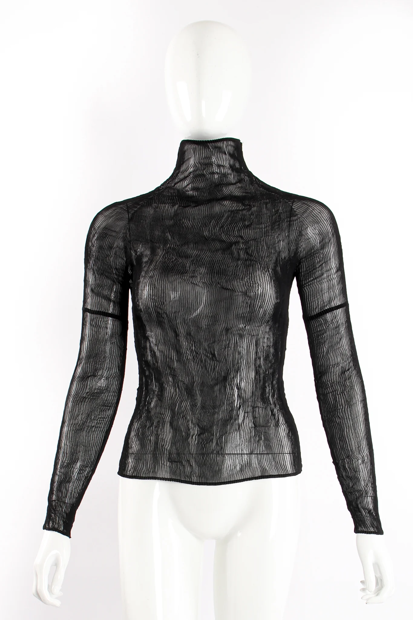 Sheer Pleated Tissue Turtleneck - Image 5