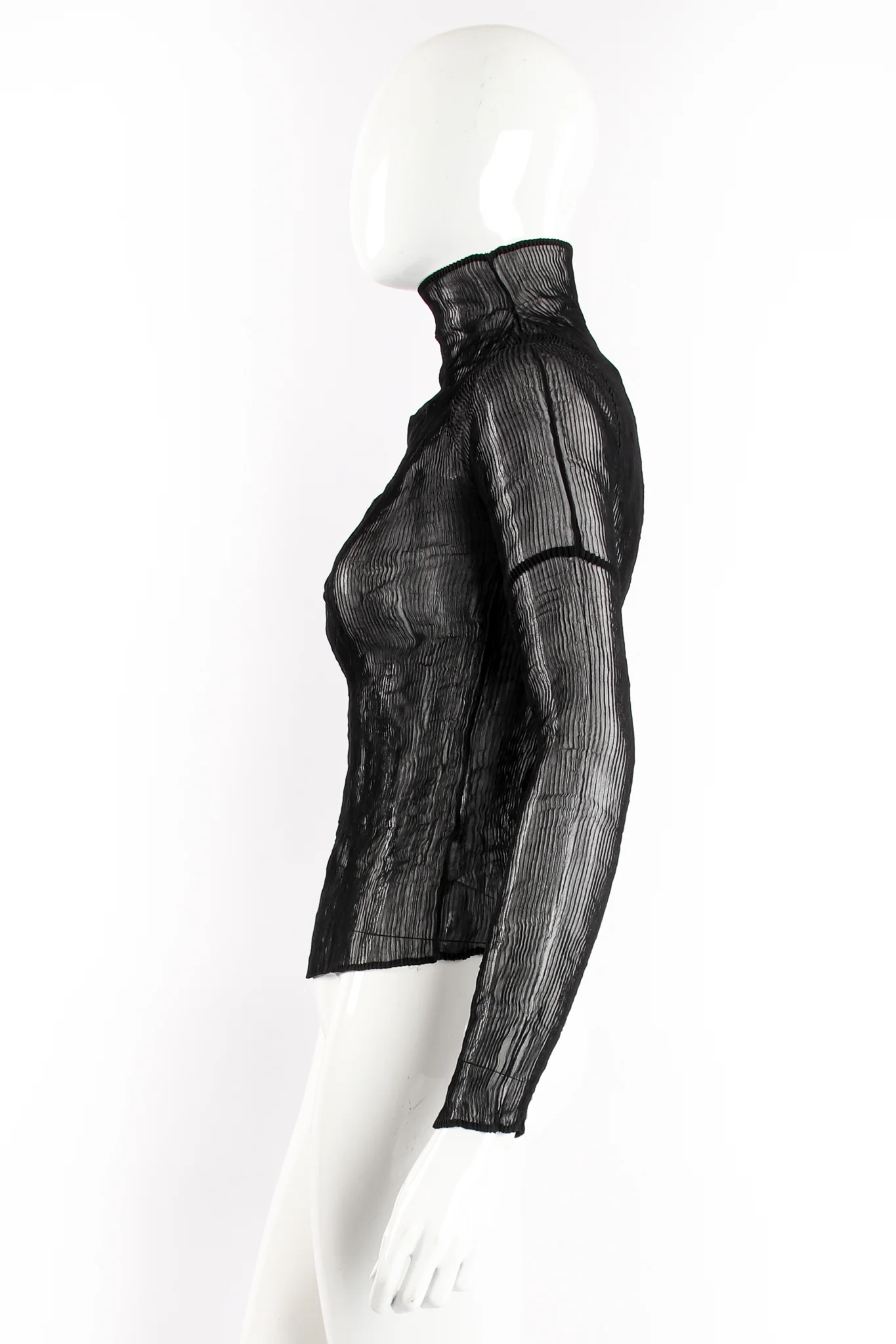 Sheer Pleated Tissue Turtleneck - Image 6