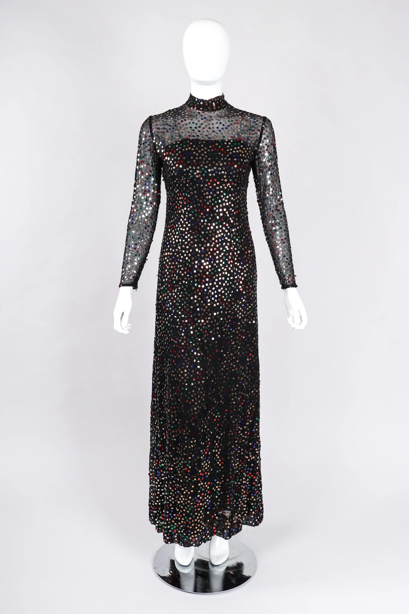 Sheer Rainbow Confetti Dress - Image 3