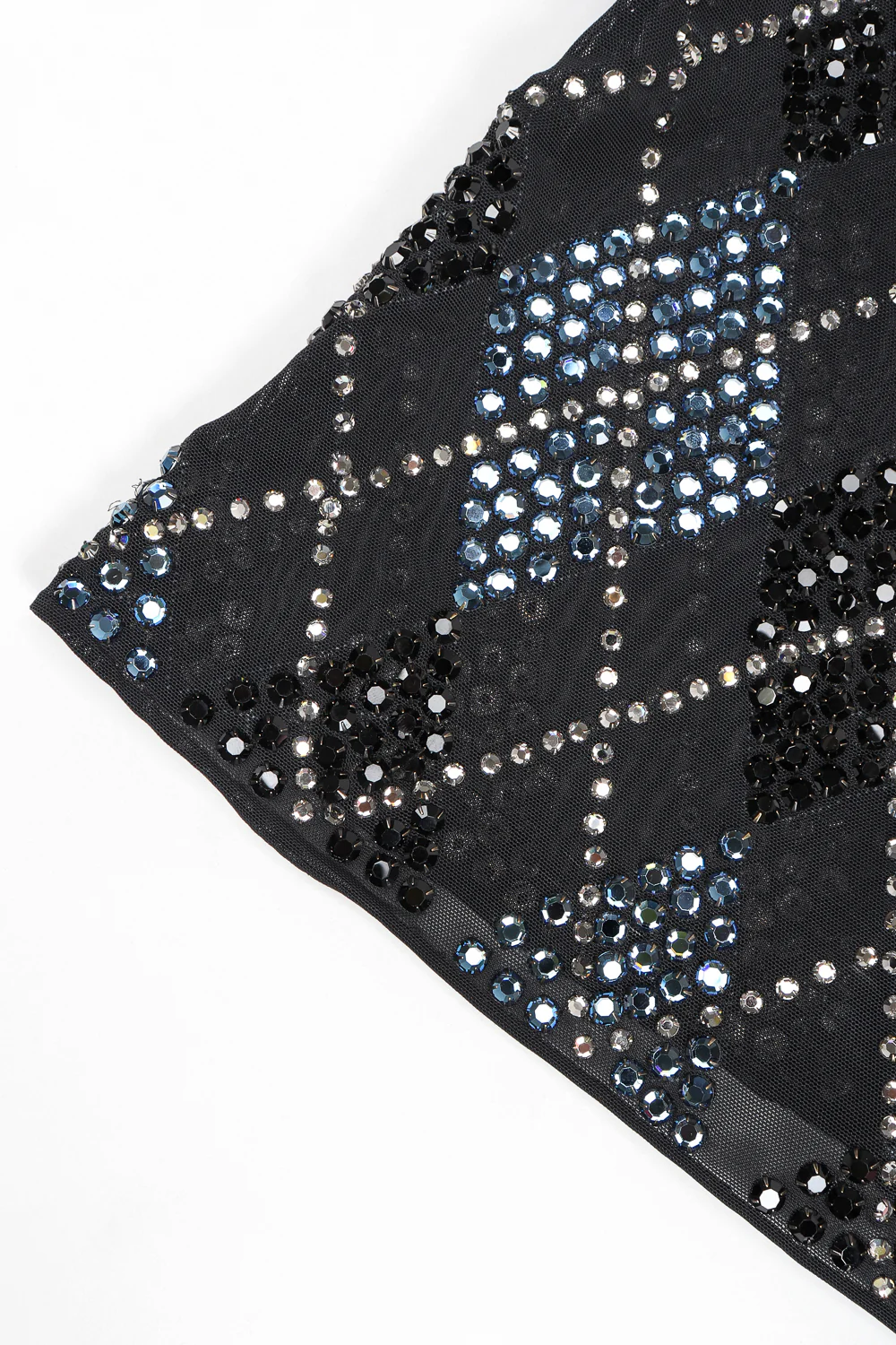 Sheer Rhinestone Argyle Top - Image 8