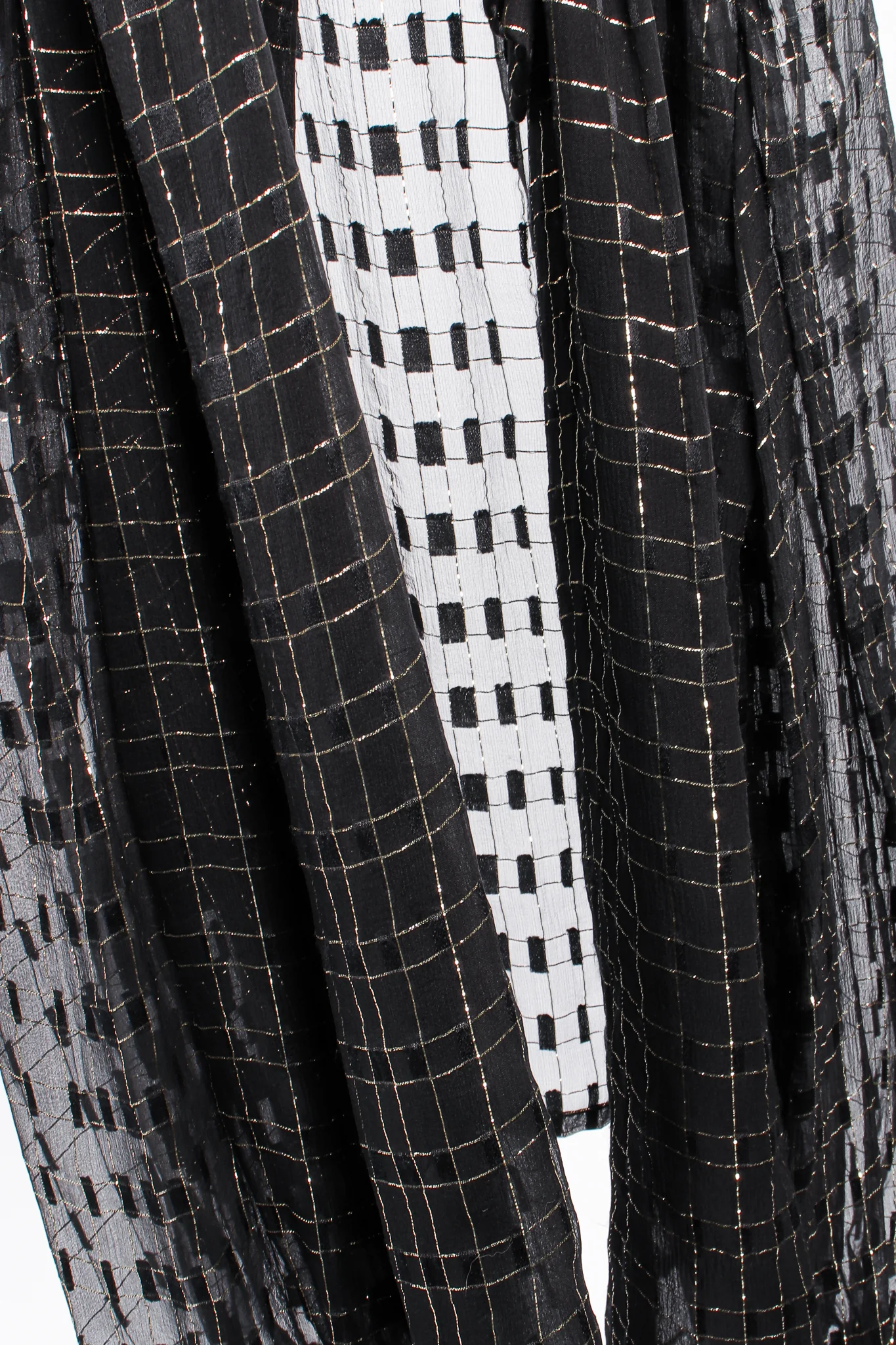 Sheer Ruffle Collar Lamé Blouse - Image 11