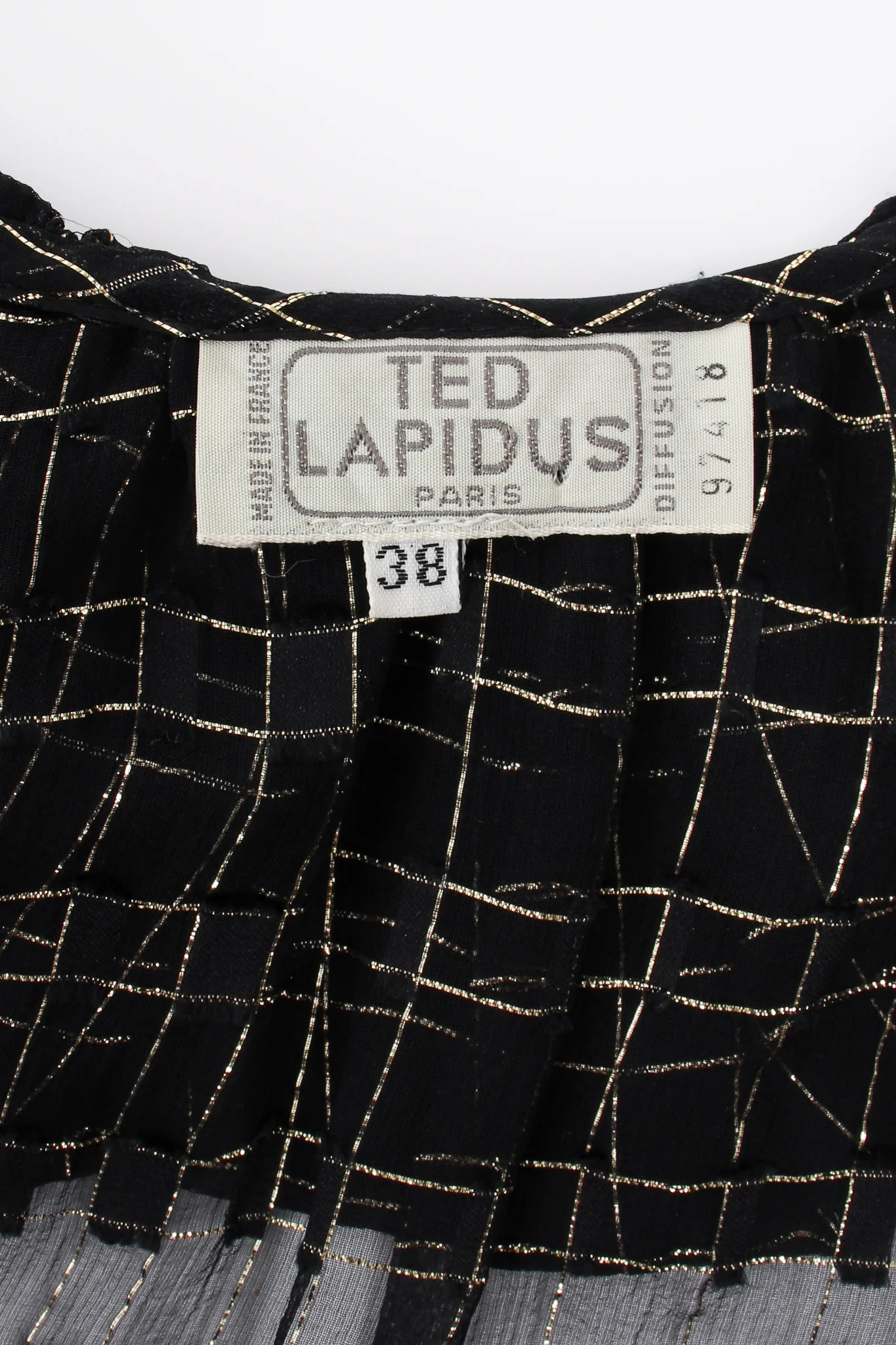 Sheer Ruffle Collar Lamé Blouse - Image 13