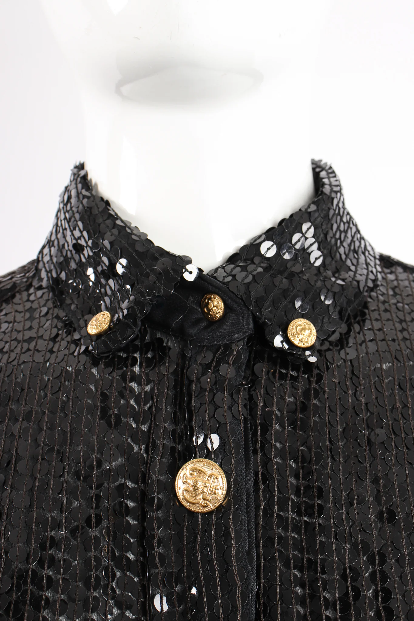 Sheer Sequin Shirt Dress Duster - Image 15