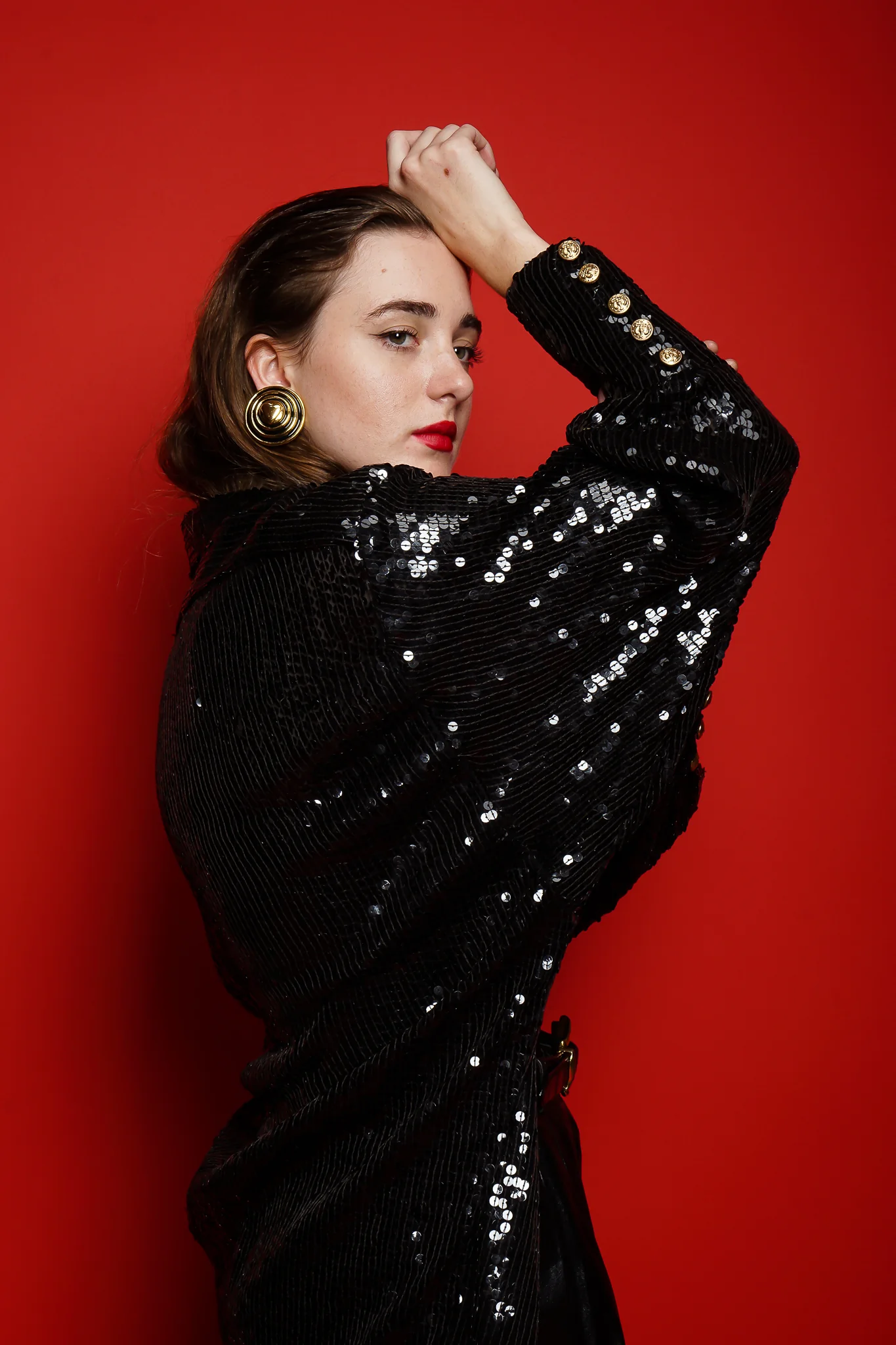 Sheer Sequin Shirt Dress Duster - Image 5