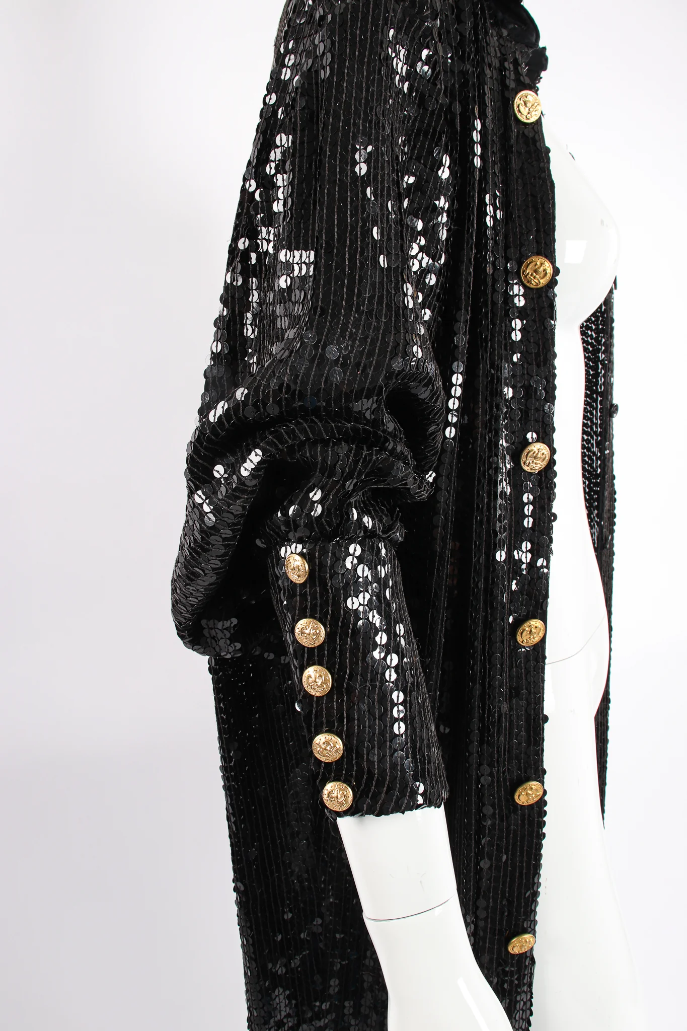 Sheer Sequin Shirt Dress Duster - Image 8