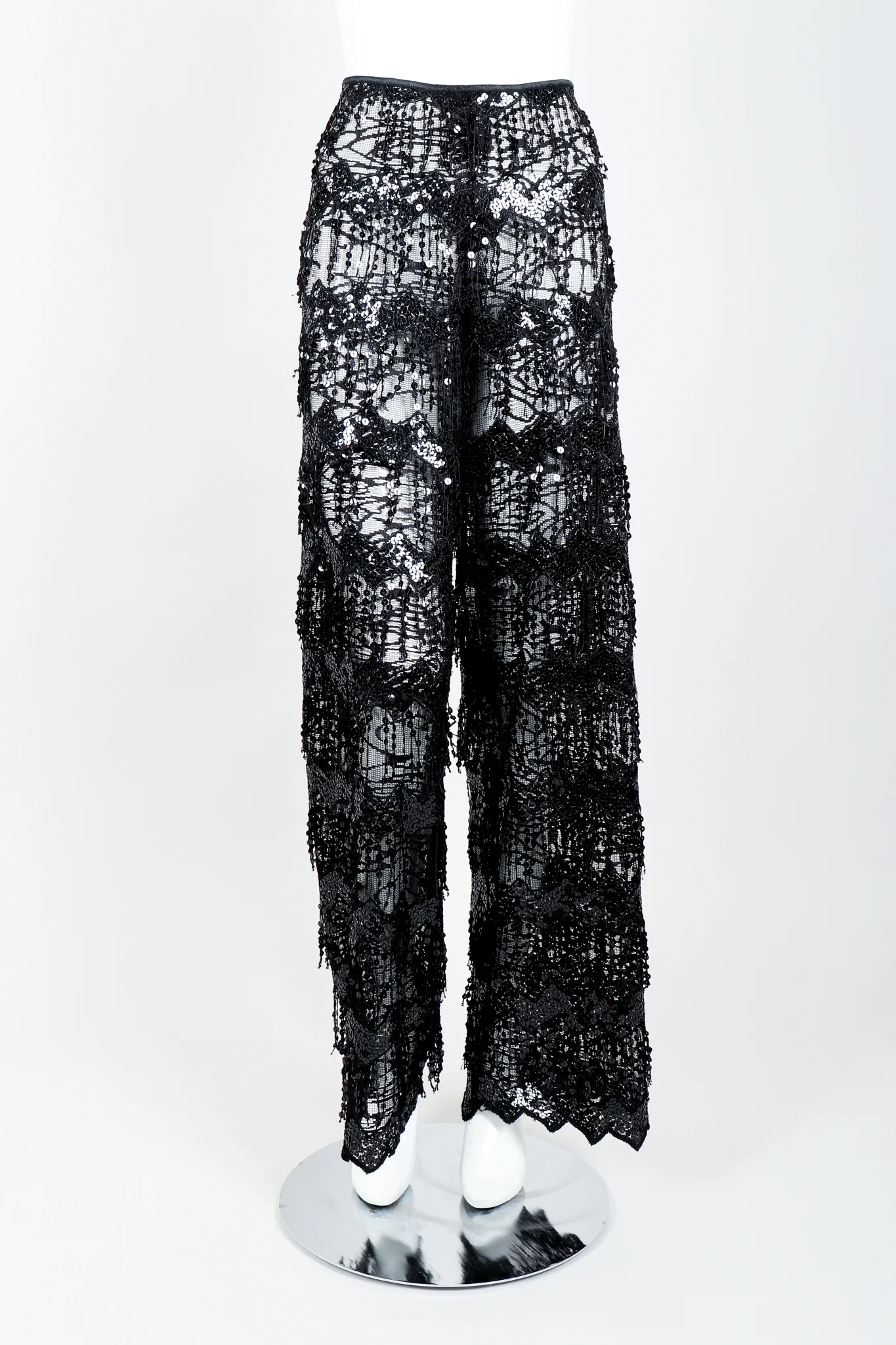 Sheer Sequin Fringe Pant - Image 2