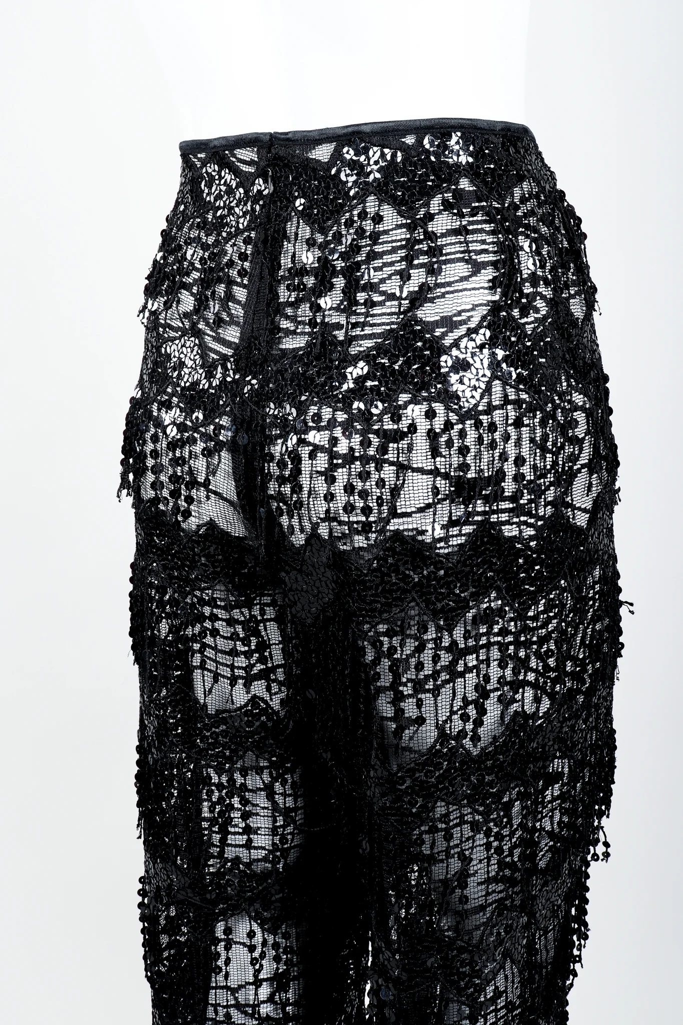 Sheer Sequin Fringe Pant - Image 3