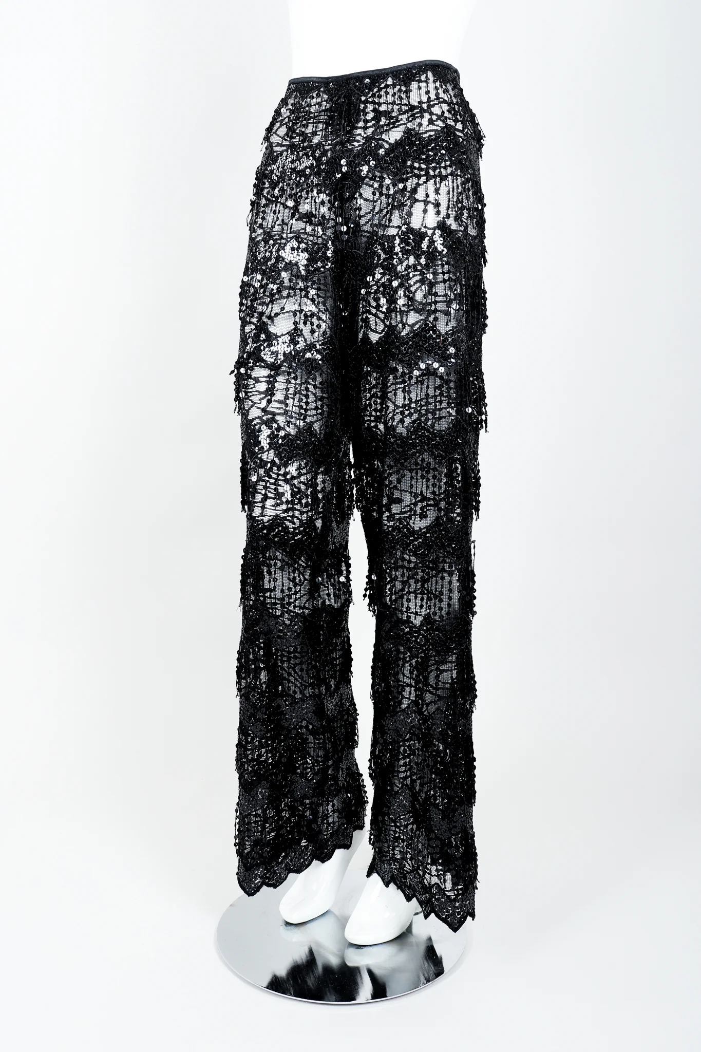 Sheer Sequin Fringe Pant - Image 4