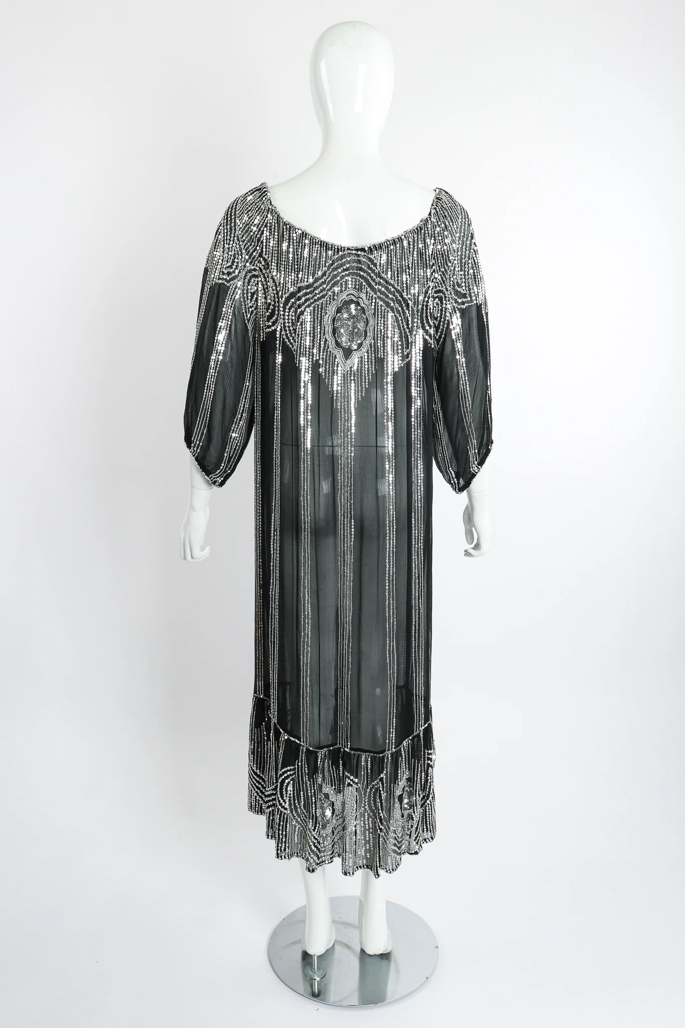 Sheer Sequined Deco Dress - Image 6
