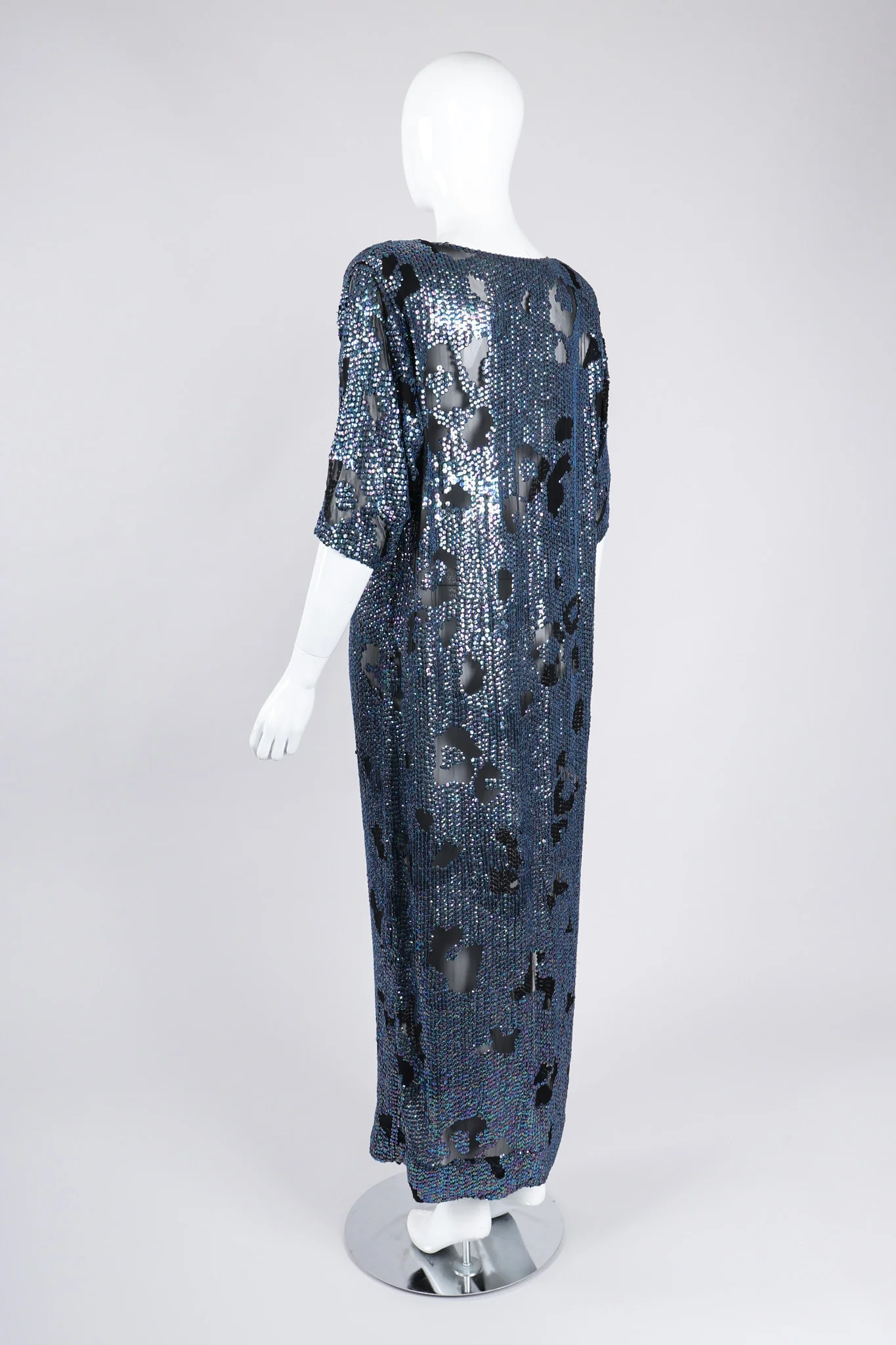 Sheer Sequined Shift Gown - Image 6