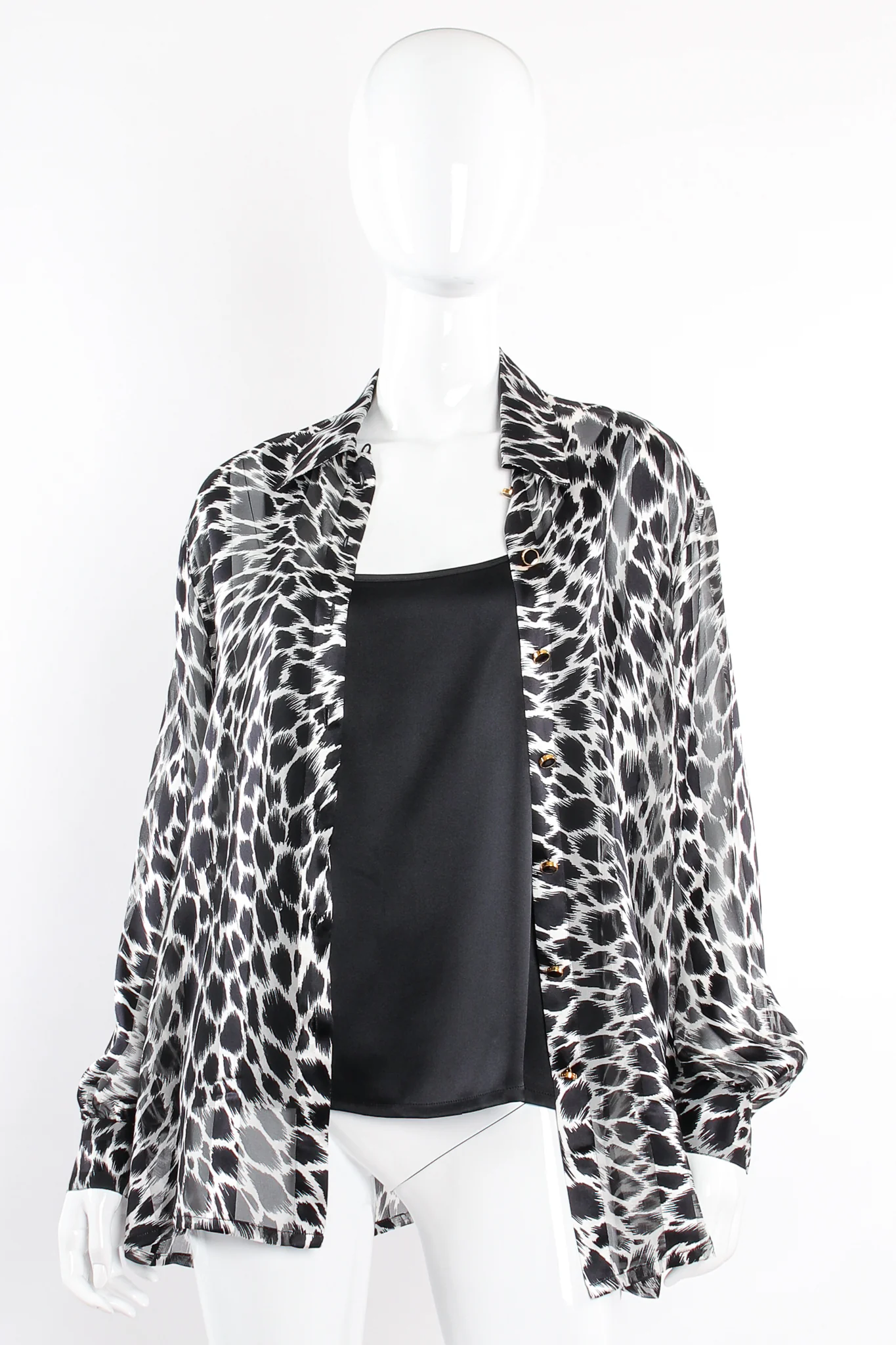 Sheer Animal Print Shirt & Tank - Image 5