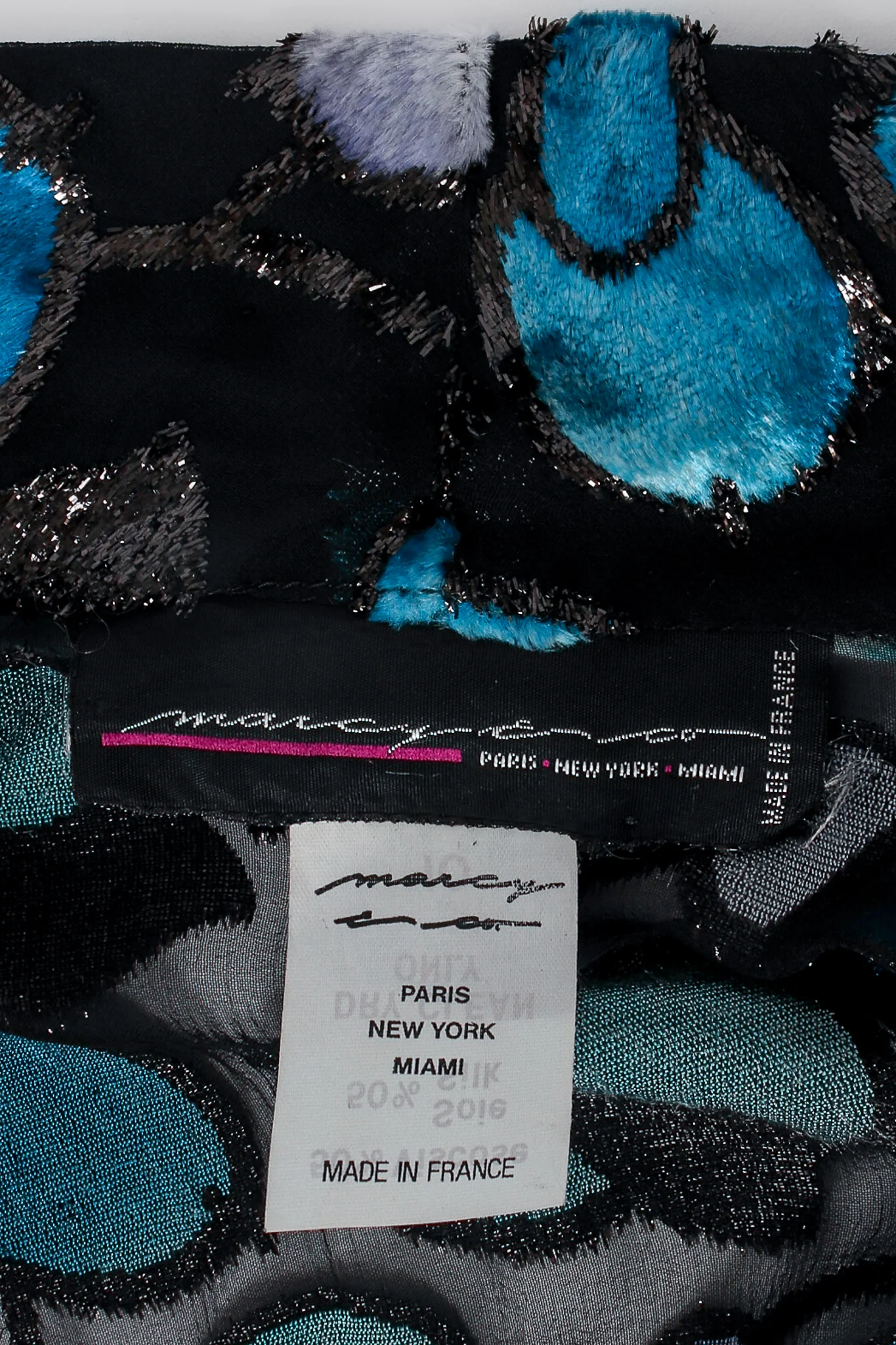 Sheer Silk Metallic Velvet Polka Dot Wrap Blouse - Image 8