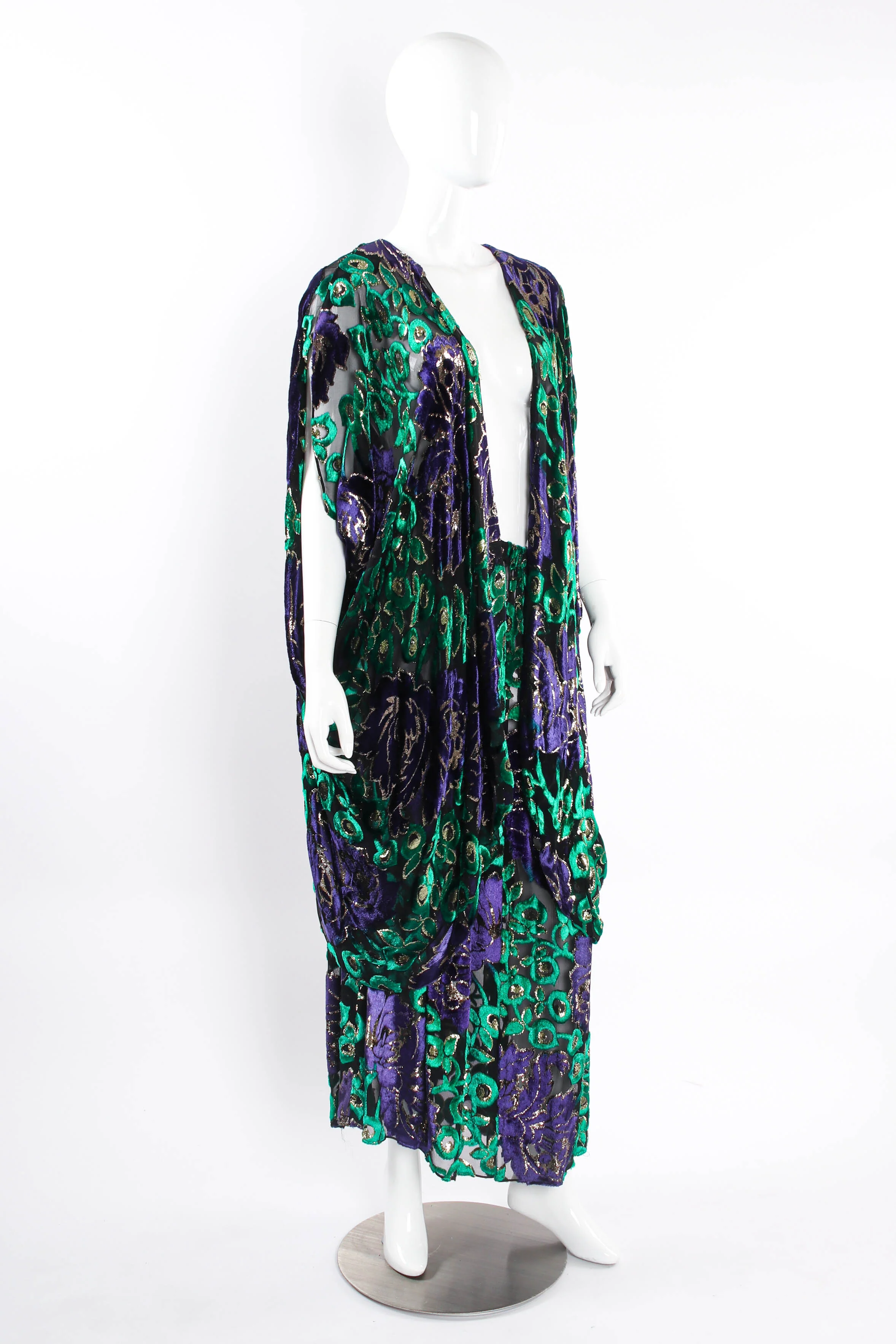 Sheer Floral Duster & Skirt Set - Image 2