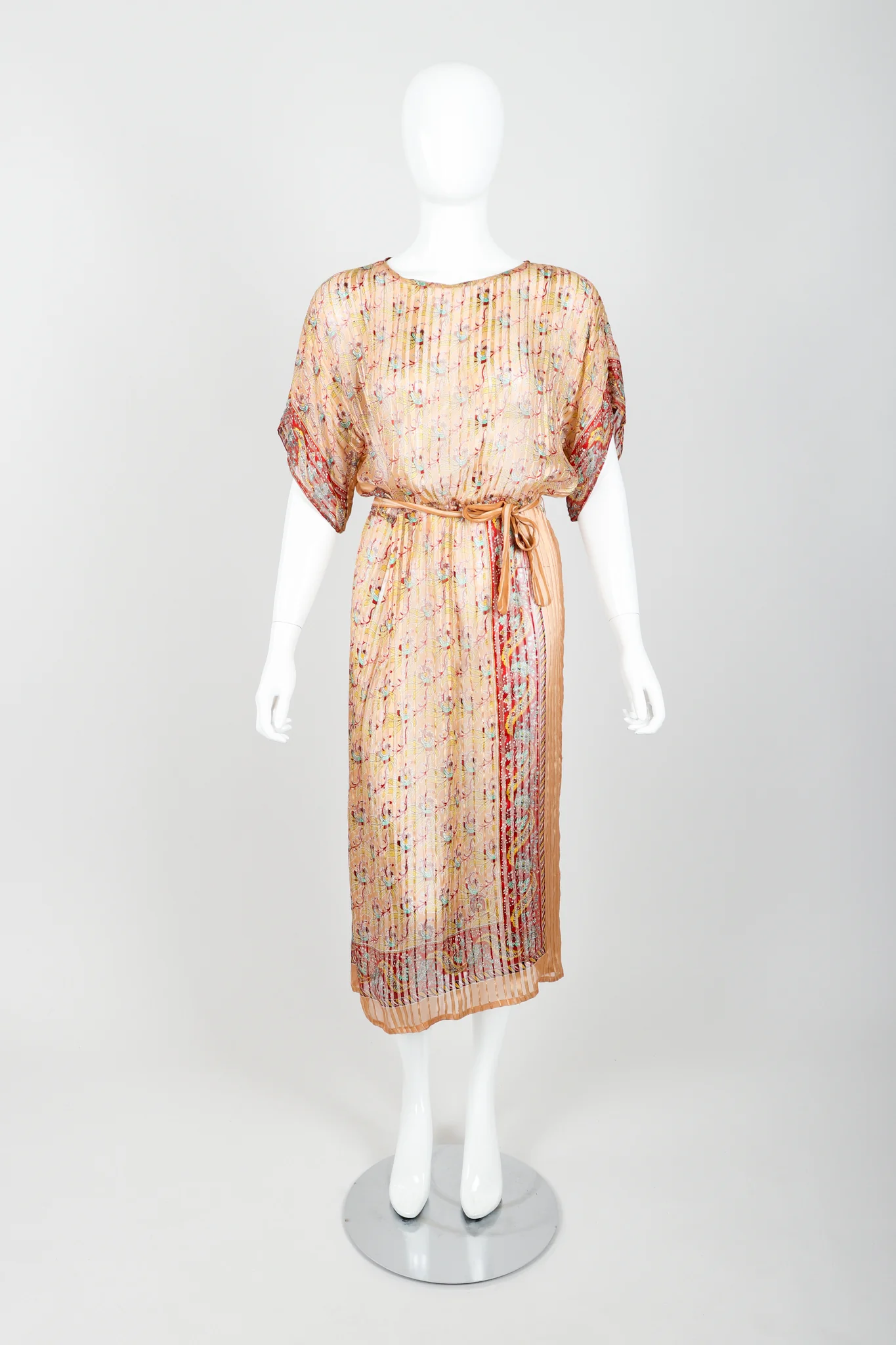 Sheer Stripe Sarong Dress - Image 3