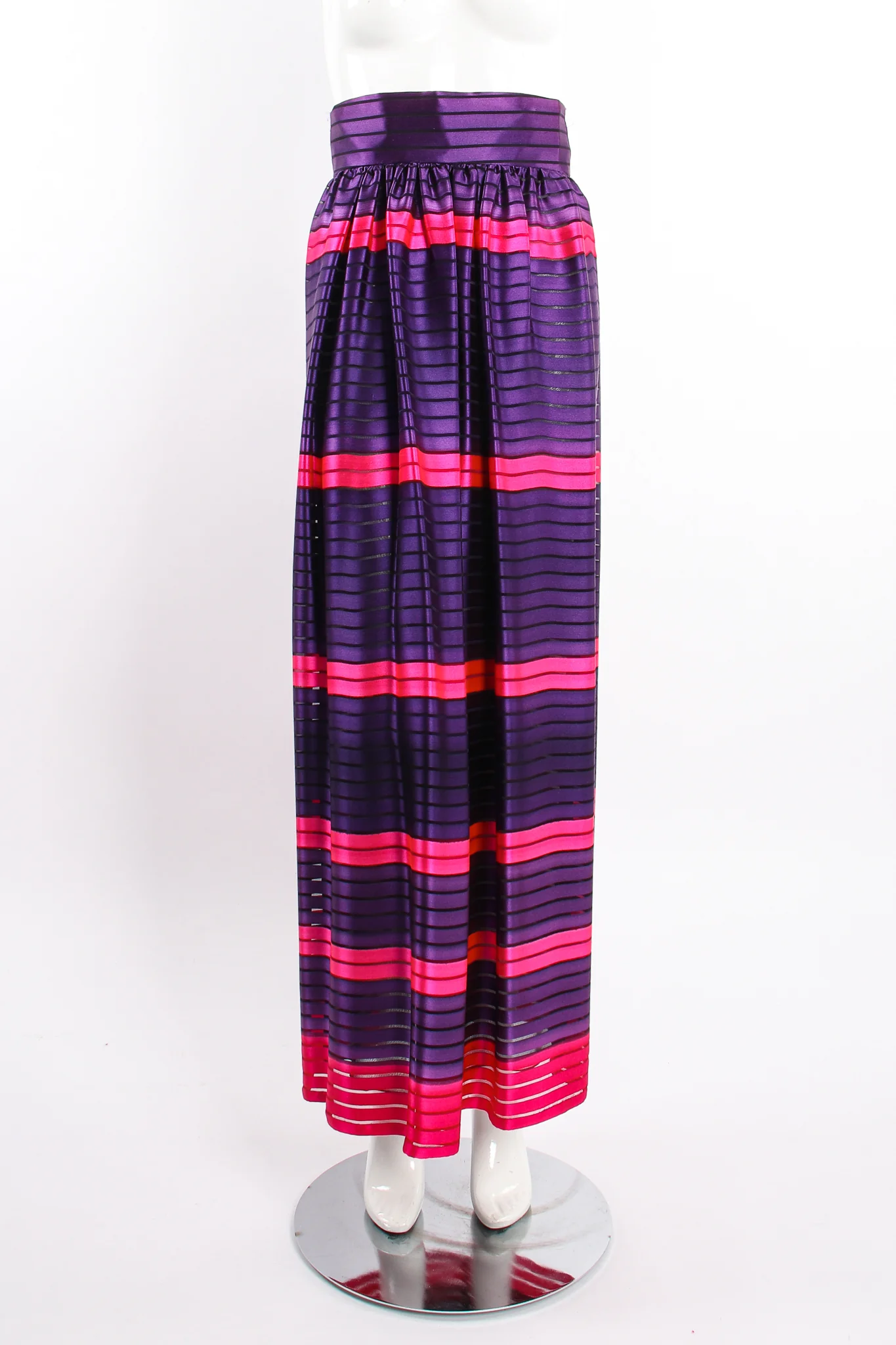 Sheer Stripe Silk Skirt