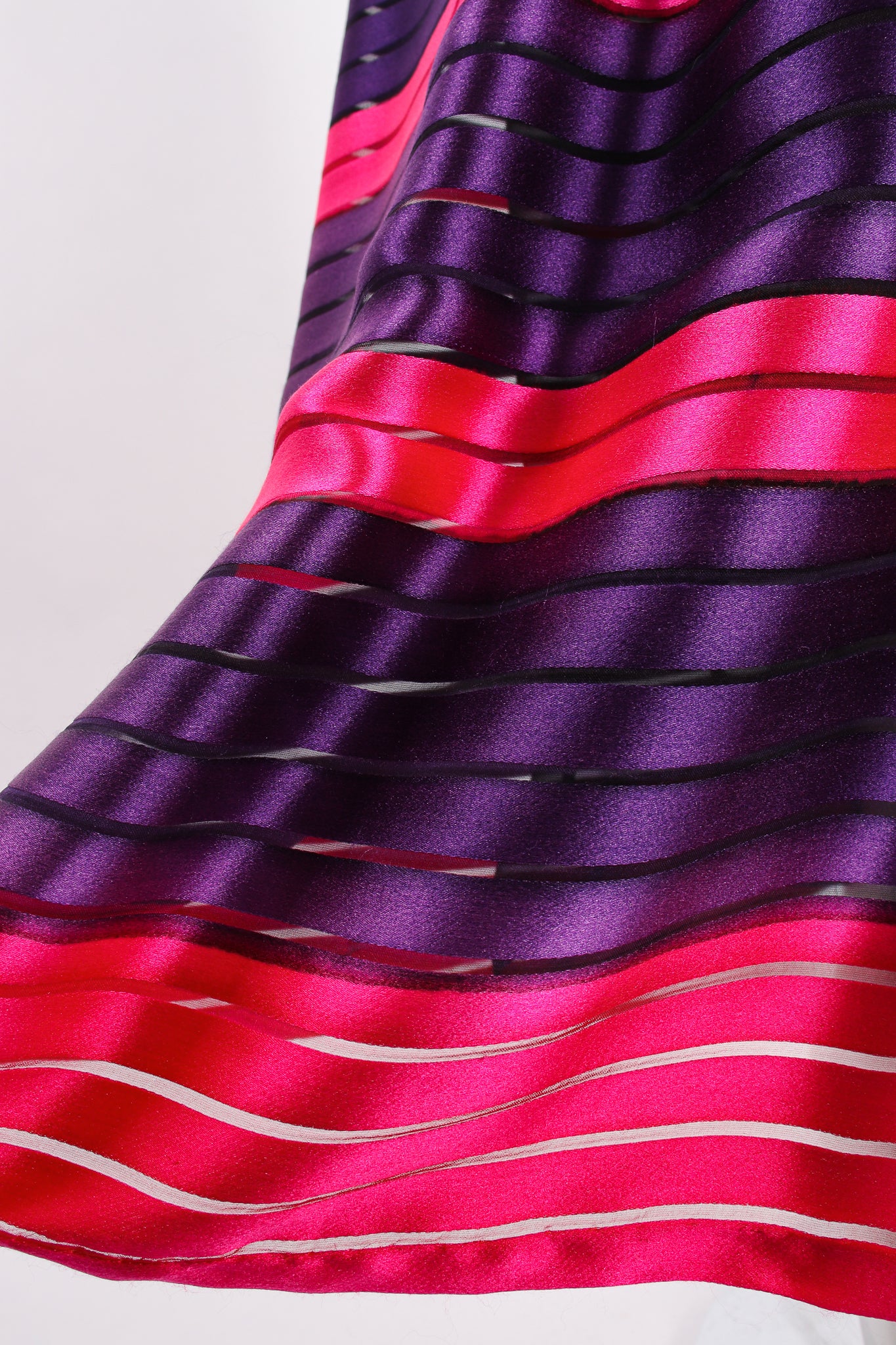 Sheer Stripe Silk Skirt - Image 5
