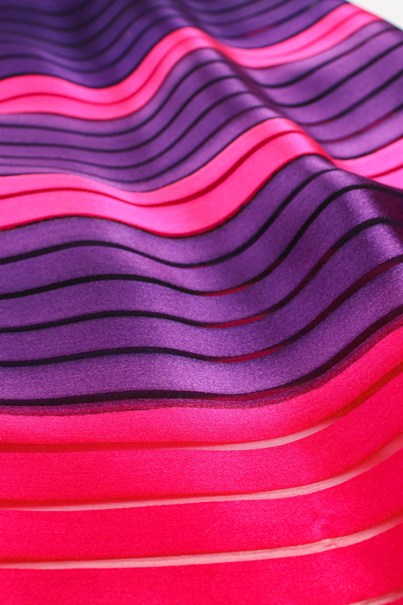 Sheer Stripe Silk Skirt - Image 6