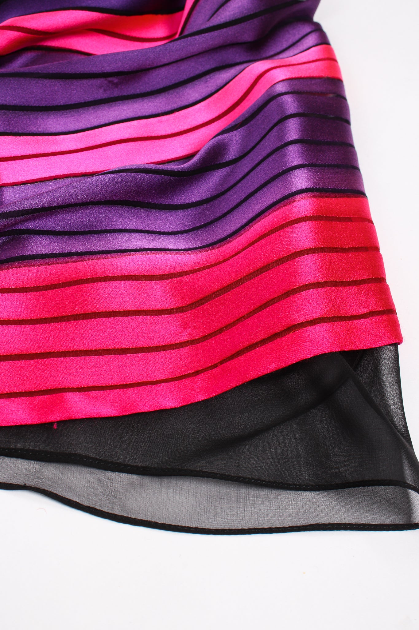 Sheer Stripe Silk Skirt - Image 7