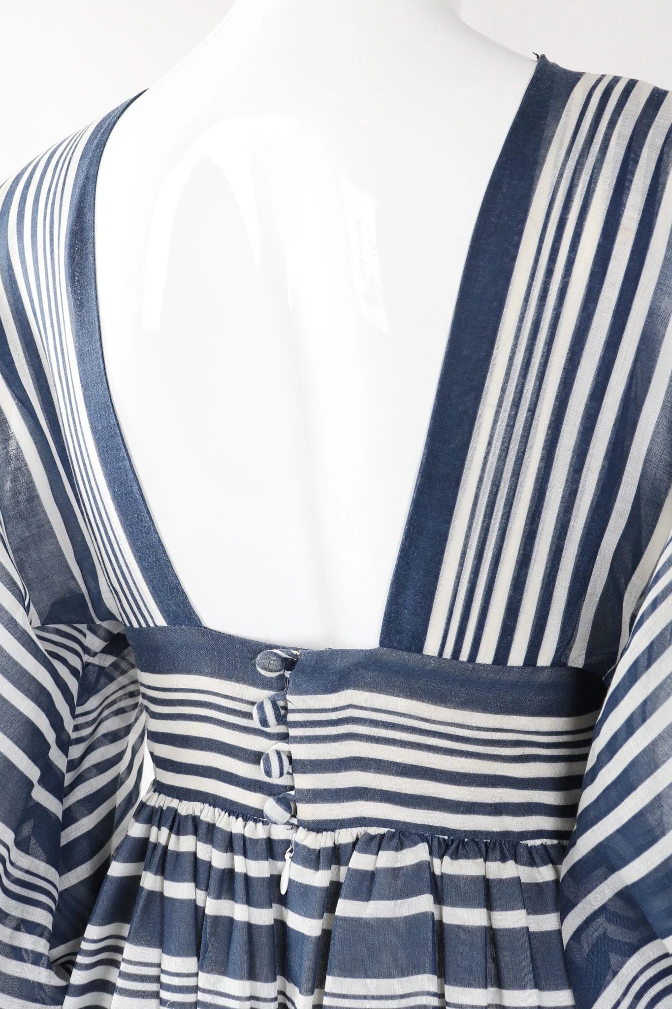 Striped Balloon Sleeve Dress - Image 10