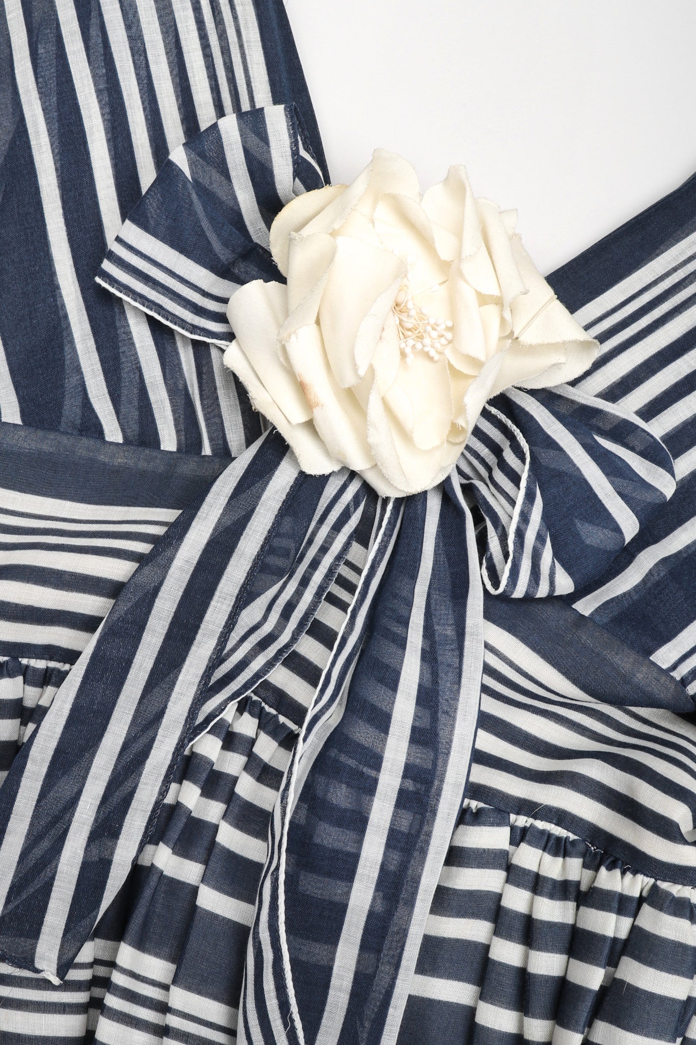 Striped Balloon Sleeve Dress - Image 14