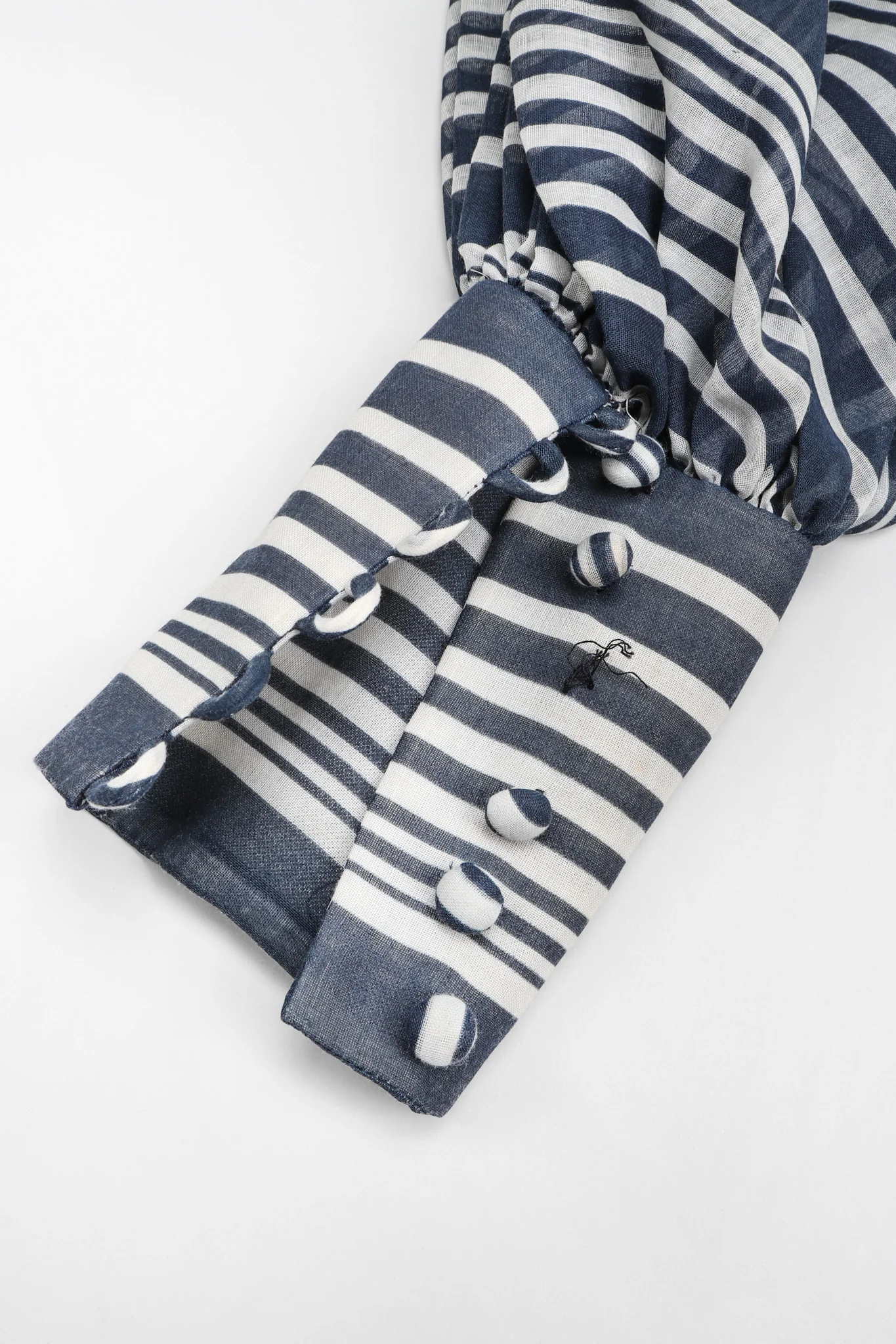 Striped Balloon Sleeve Dress - Image 28