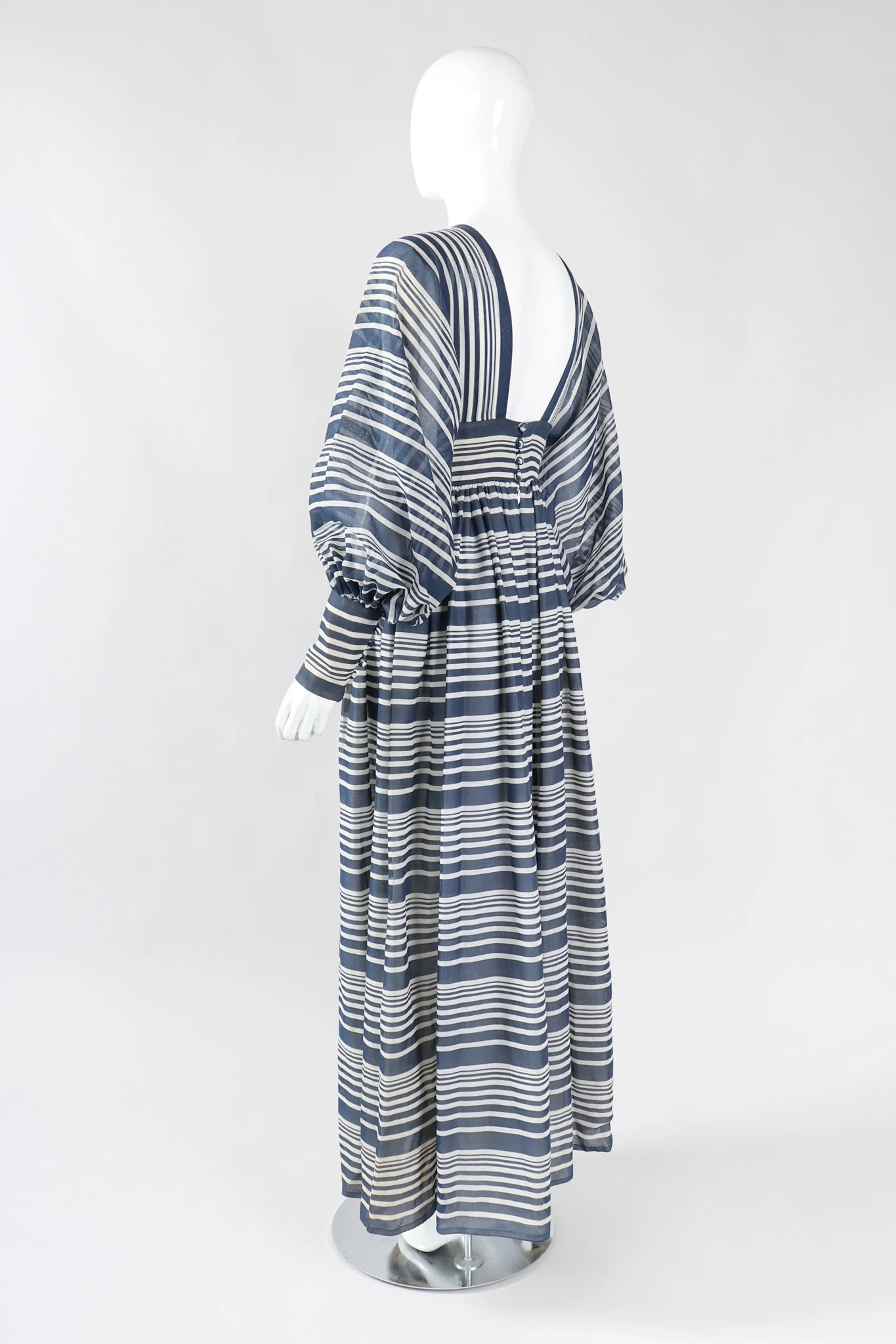 Striped Balloon Sleeve Dress - Image 6