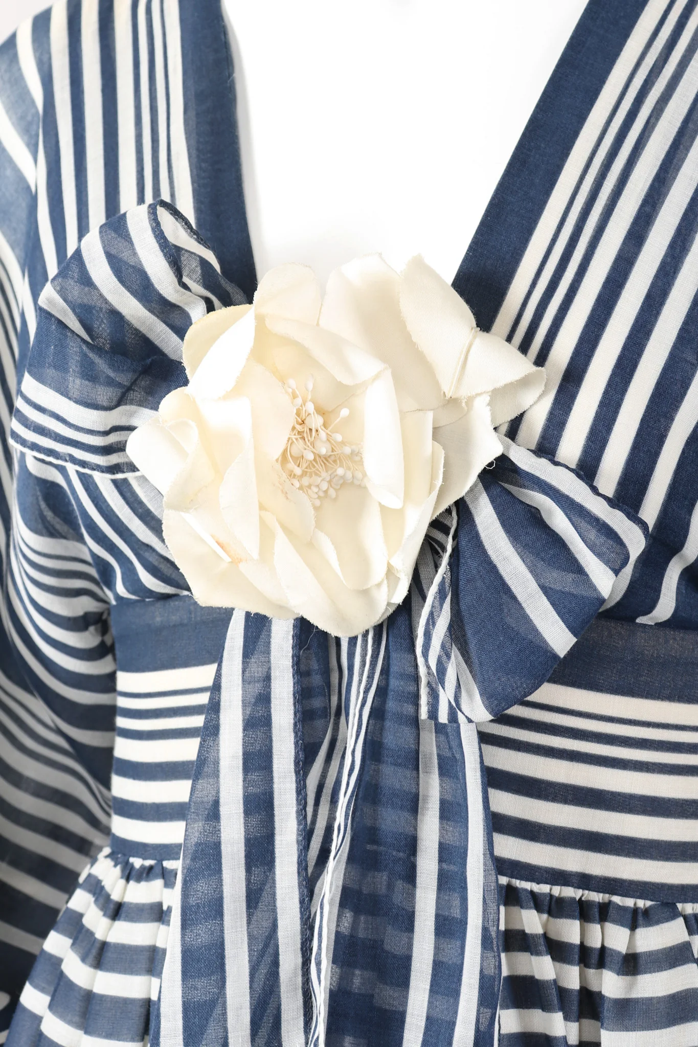 Striped Balloon Sleeve Dress - Image 8