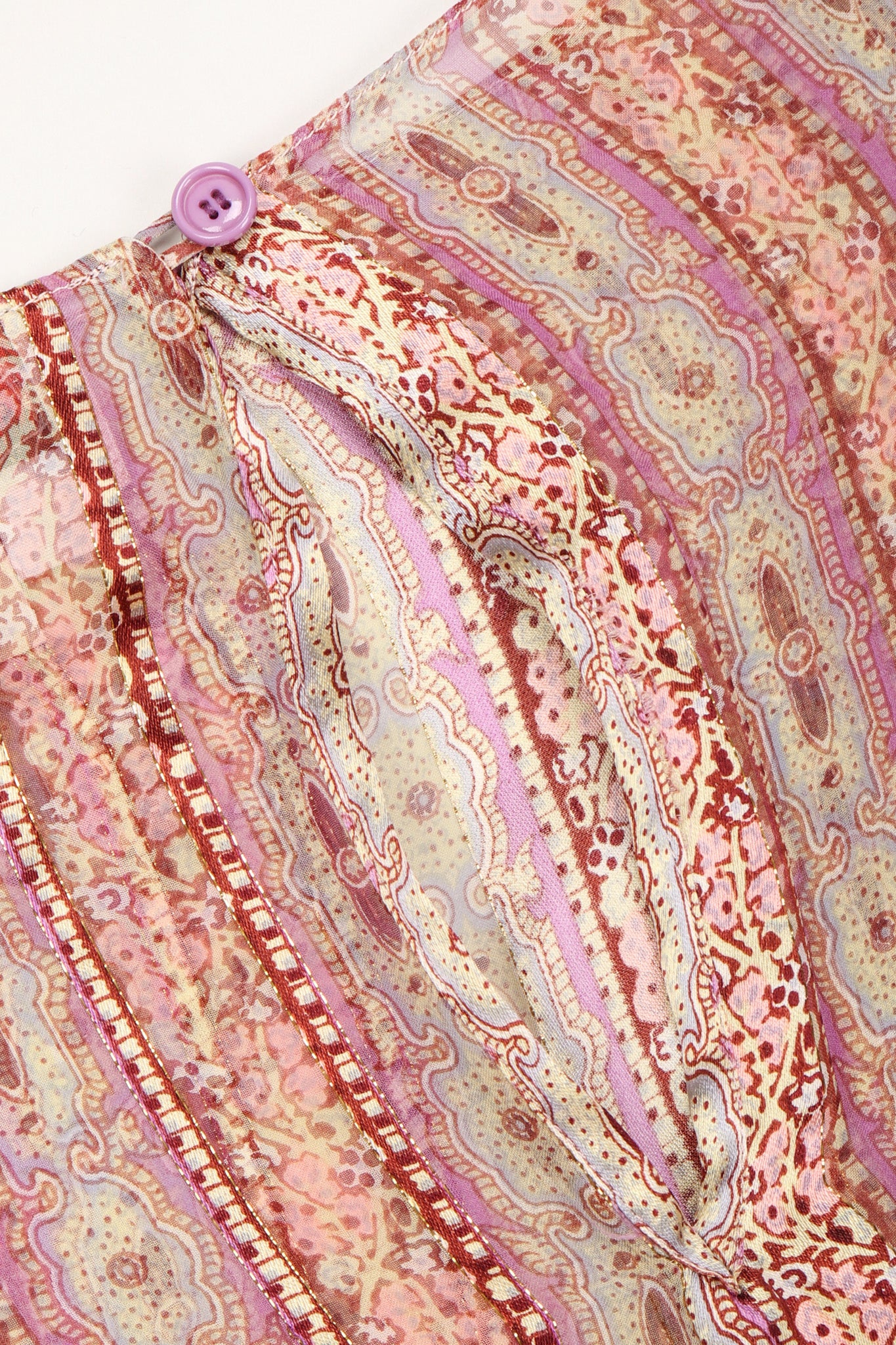 Sheer Striped Silk Dolman Dress - Image 11