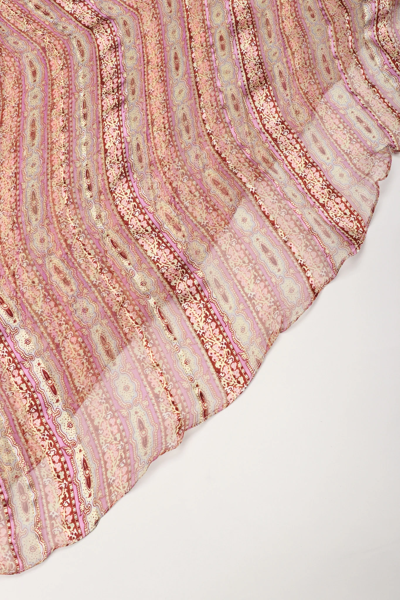 Sheer Striped Silk Dolman Dress - Image 15