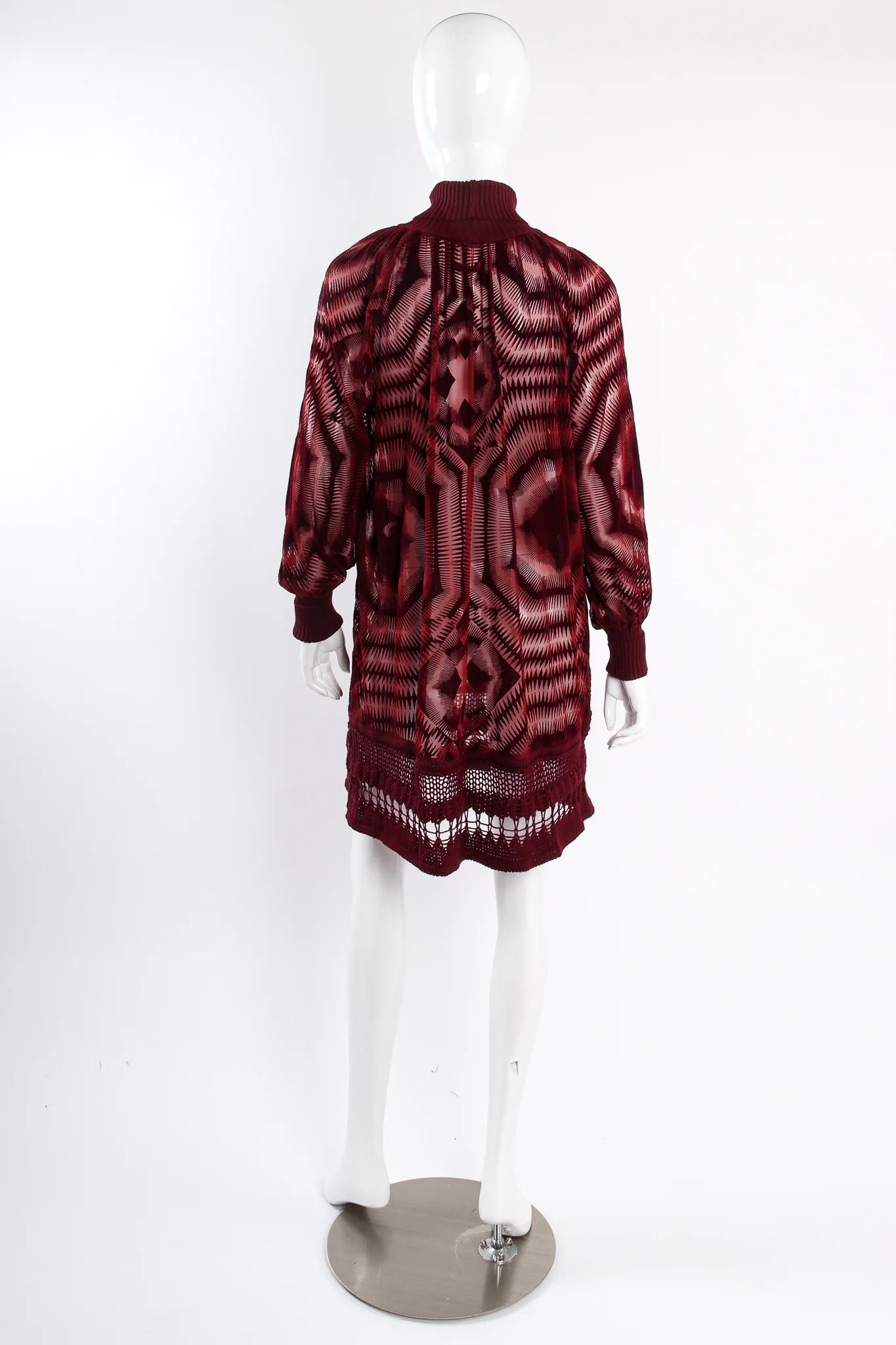Sheer Velvet Turtleneck Dress - Image 5