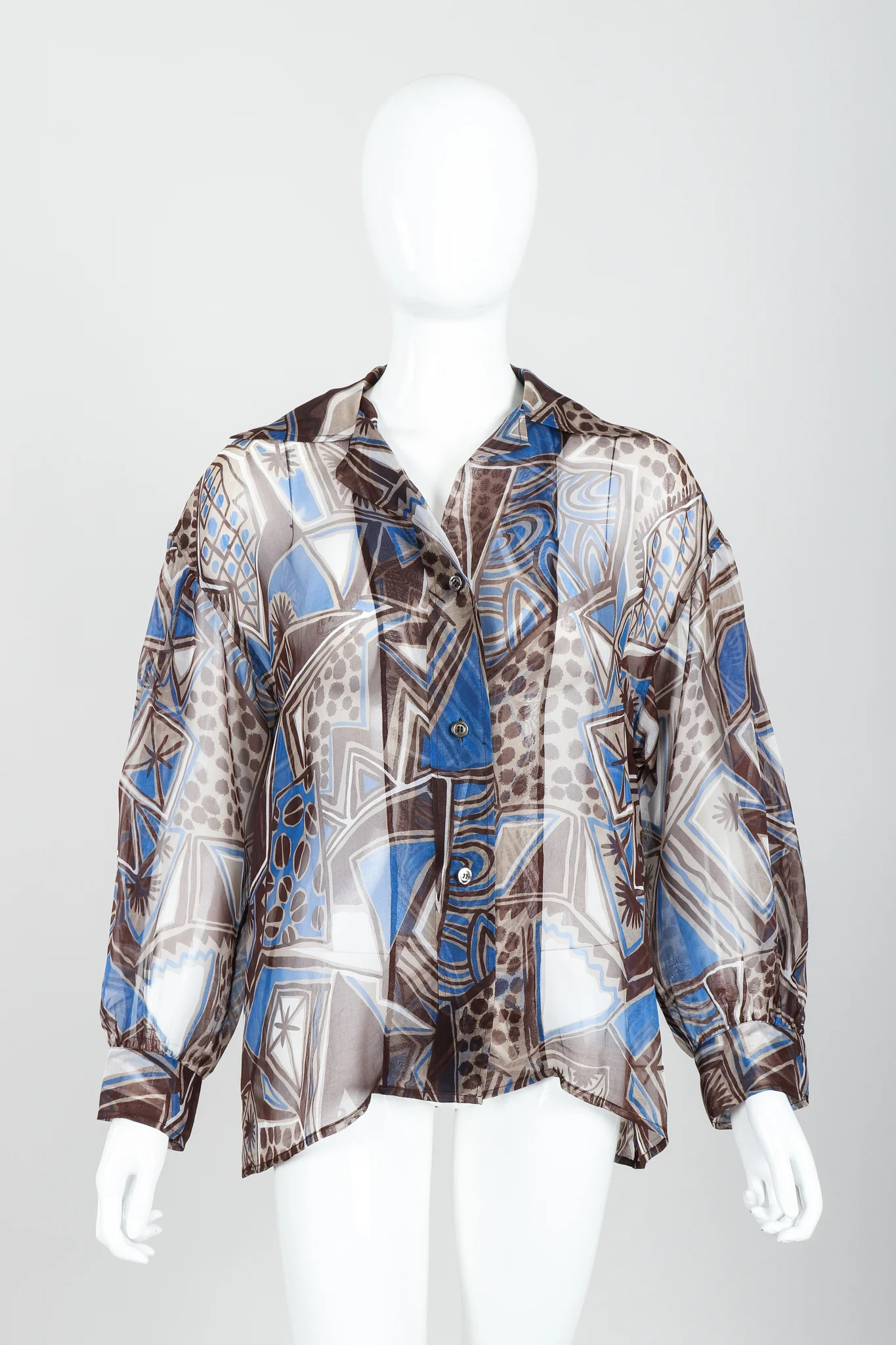 Wax Print Organza Blouse