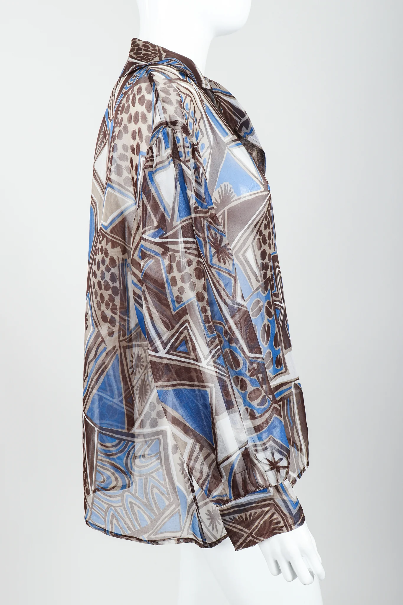 Wax Print Organza Blouse - Image 3