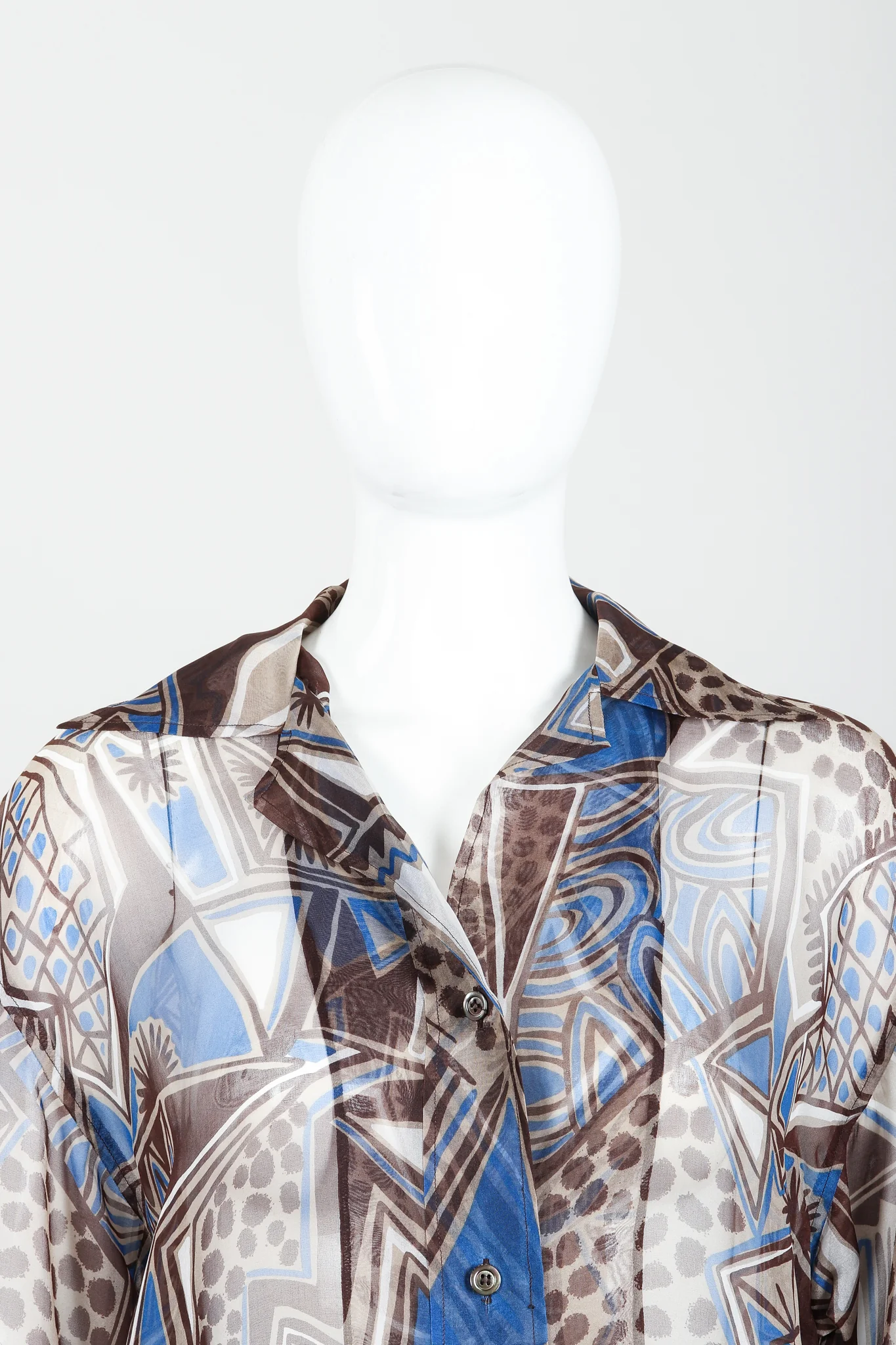 Wax Print Organza Blouse - Image 4